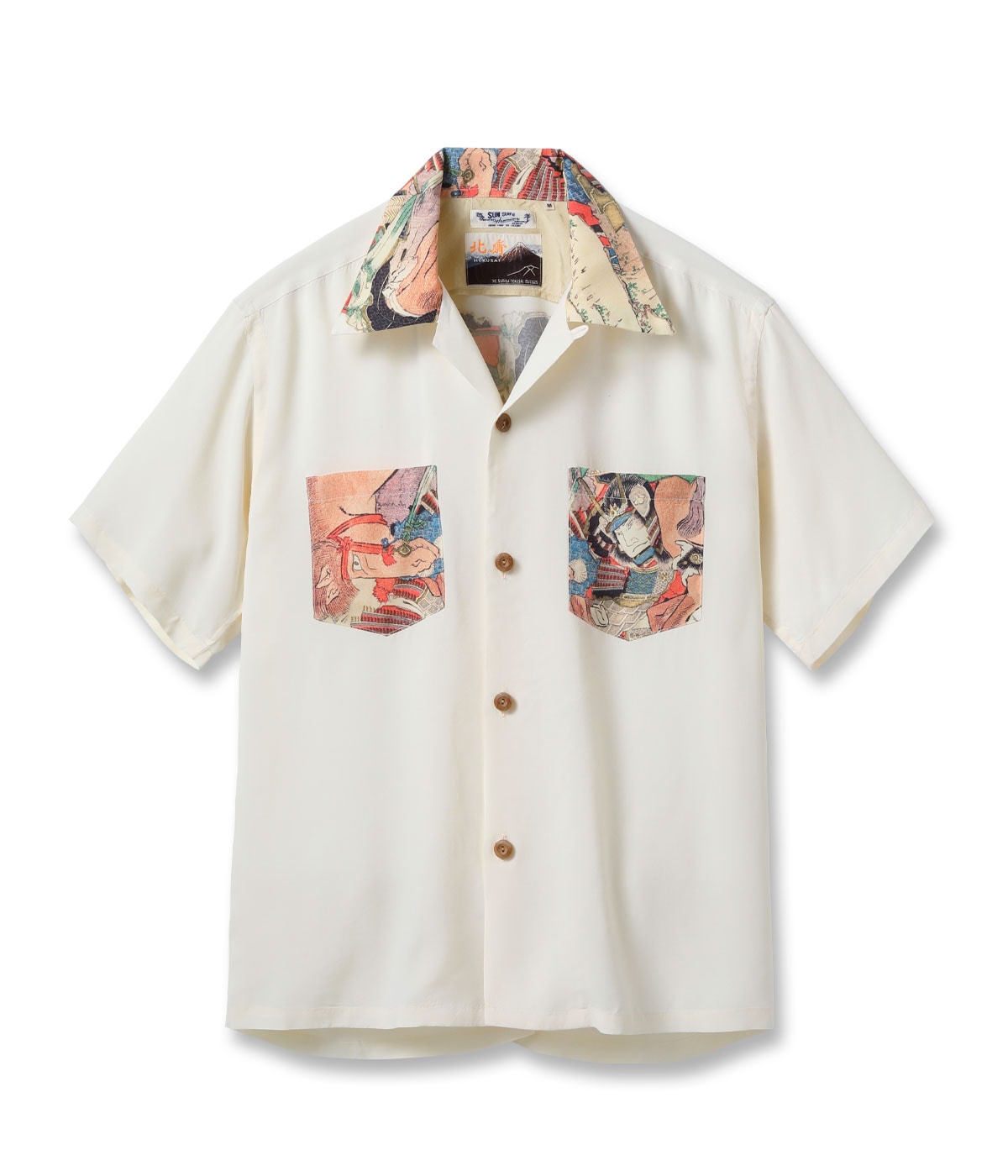 SS39656 SUN SURF × Katsushika Hokusai SPECIAL EDITION Hatakeyama Shigetada - OFF WHITE