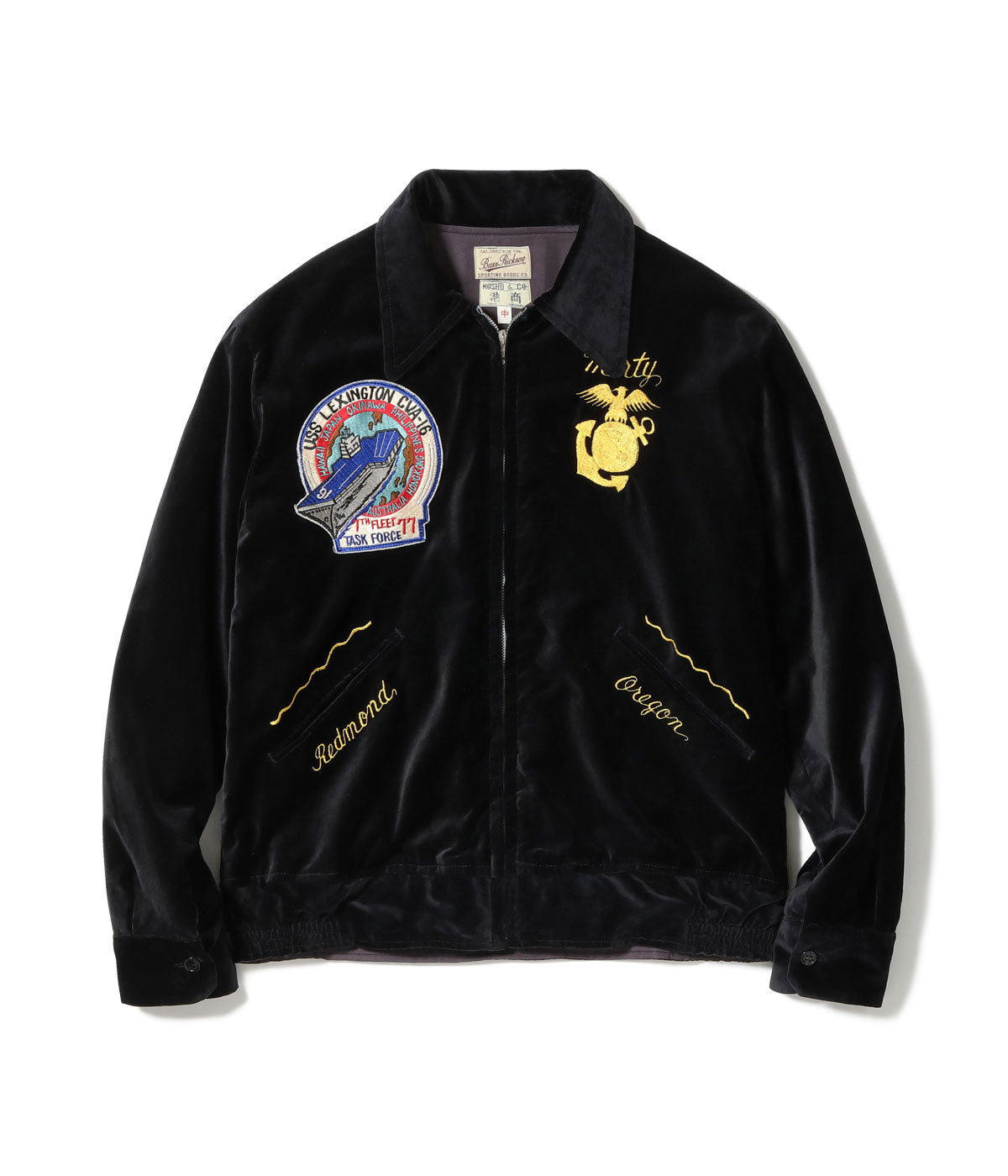 BR15917 SOUVENIR JACKET BUZZ RICKSON'S × KOSHO & CO. SPECIAL EDITION USS LEXINGTON CVA-16 - BLACK