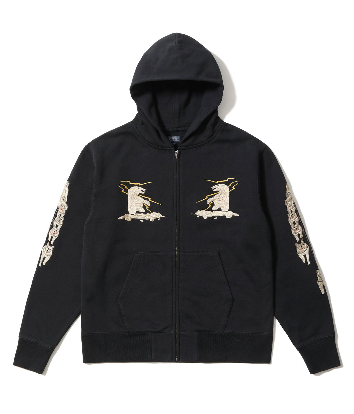 TT69817 SUKA ZIP PARKA EMBROIDERED “ALASKA” - BLACK