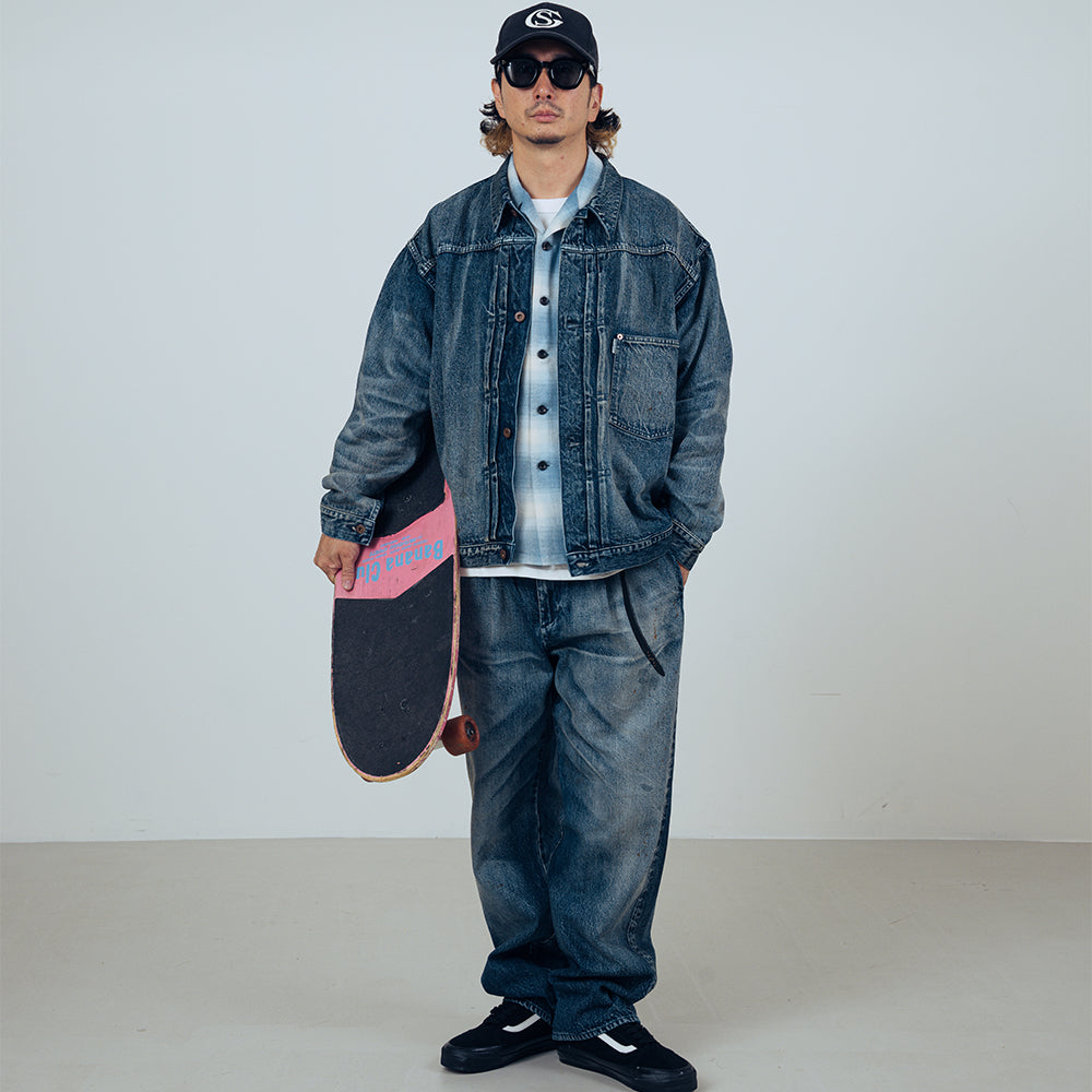 GENTLE JACKET 40'S WASH - INDIGO