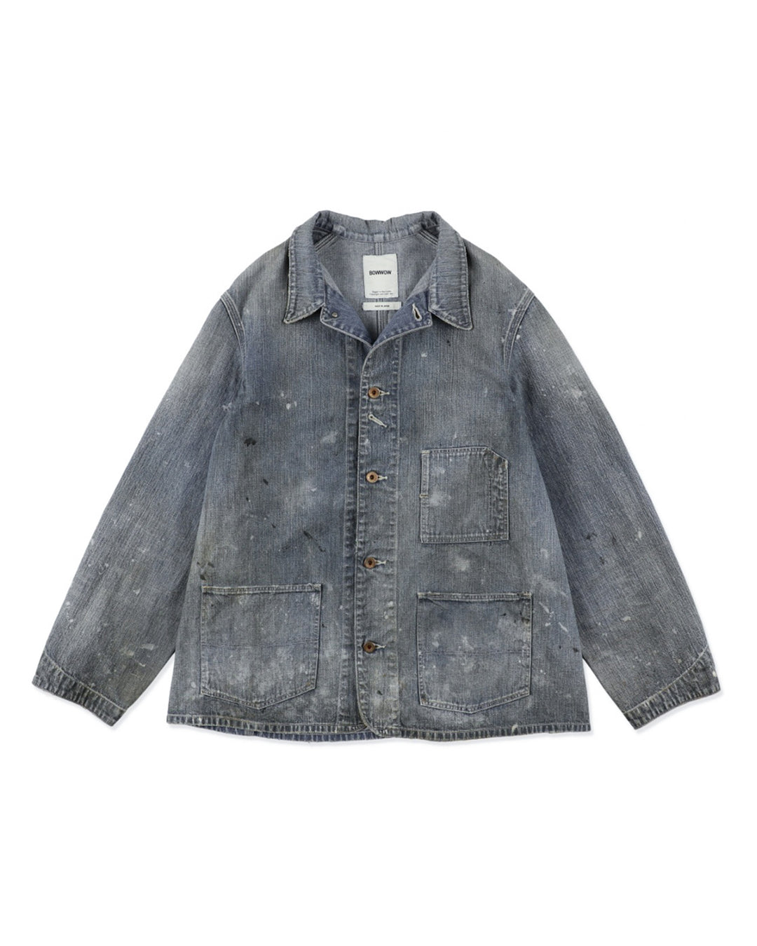 PAINT-STAINED ENGINEER'S COVERALL - AGED INDIGO