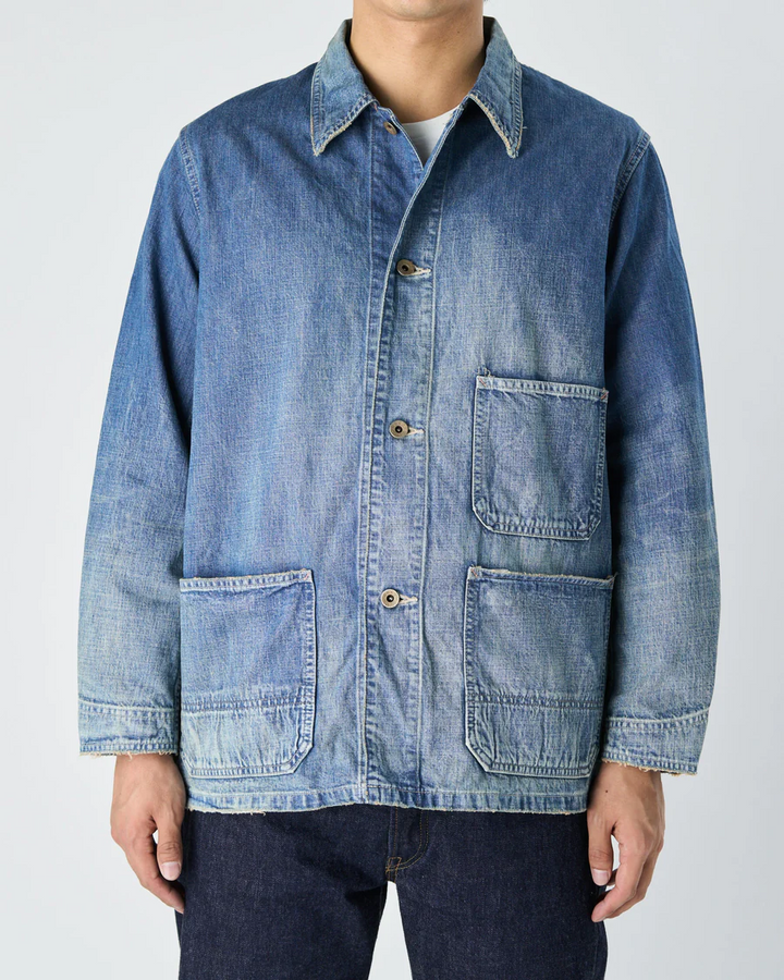 2052HW-1 USN Shawl Collar Denim Coverall HW Master Of Reality Indigo - INDIGO