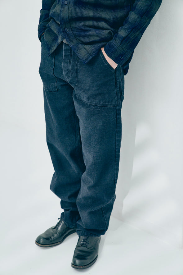 パンツ RRL Black Garment Dyed Baker Pants 32/32 SJ52BK 15oz Heavyweight Selvedge Baker Pants in Black – Blue Owl