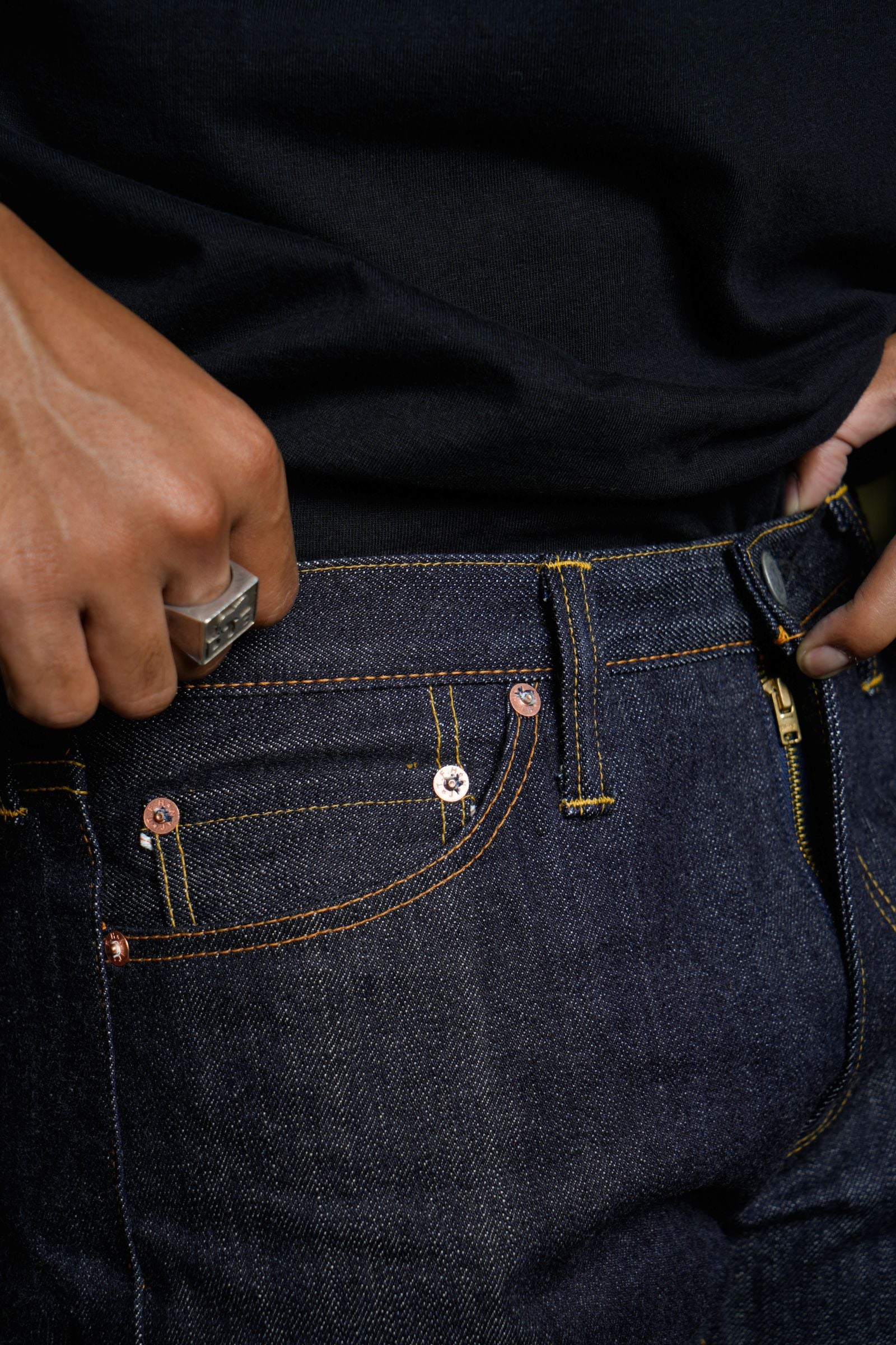 FN-3001Z TIGHT STRAIGHT ZIPPER - INDIGO