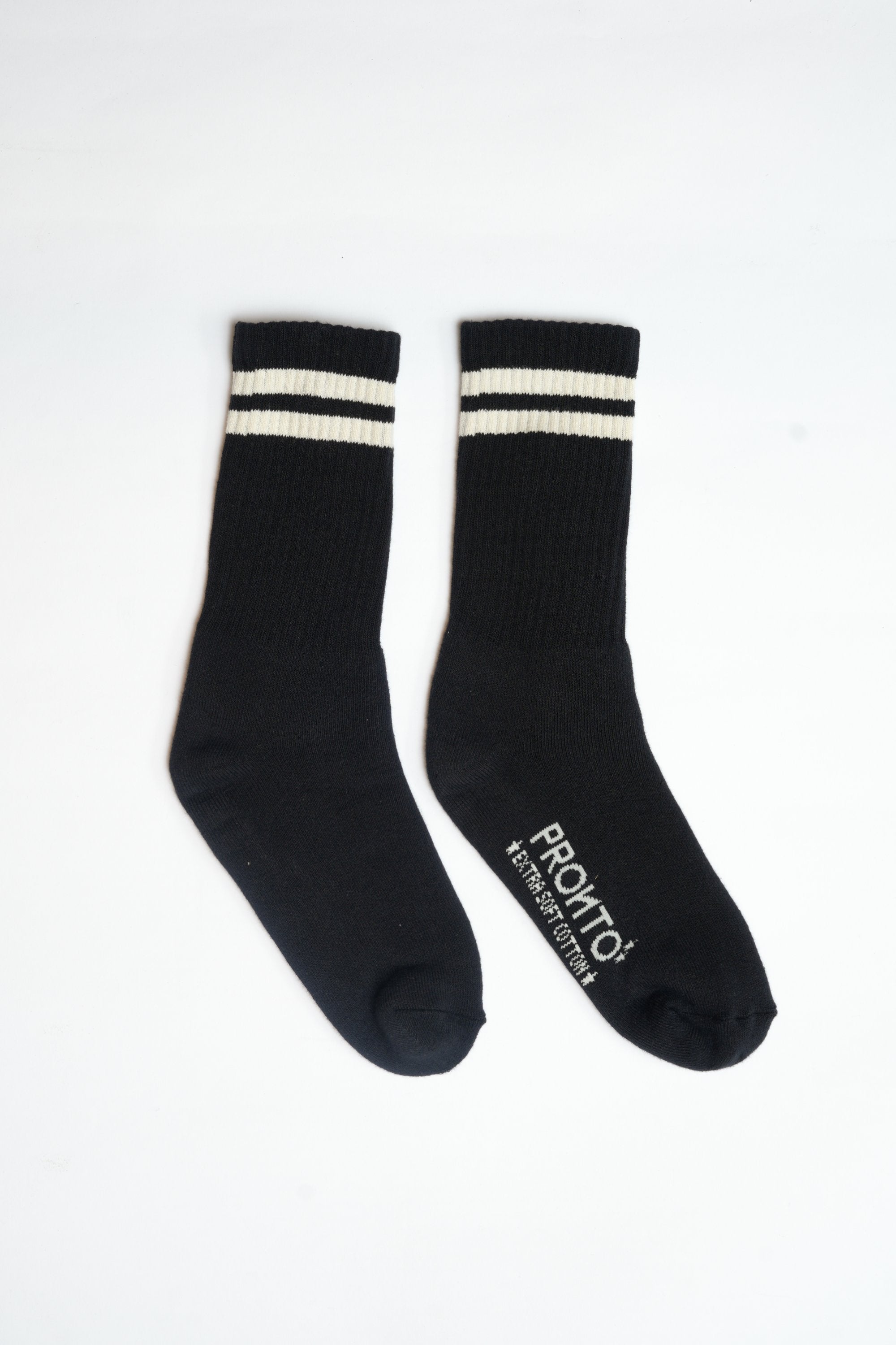PRONTO COTTON SOCKS - SOLID BLACK