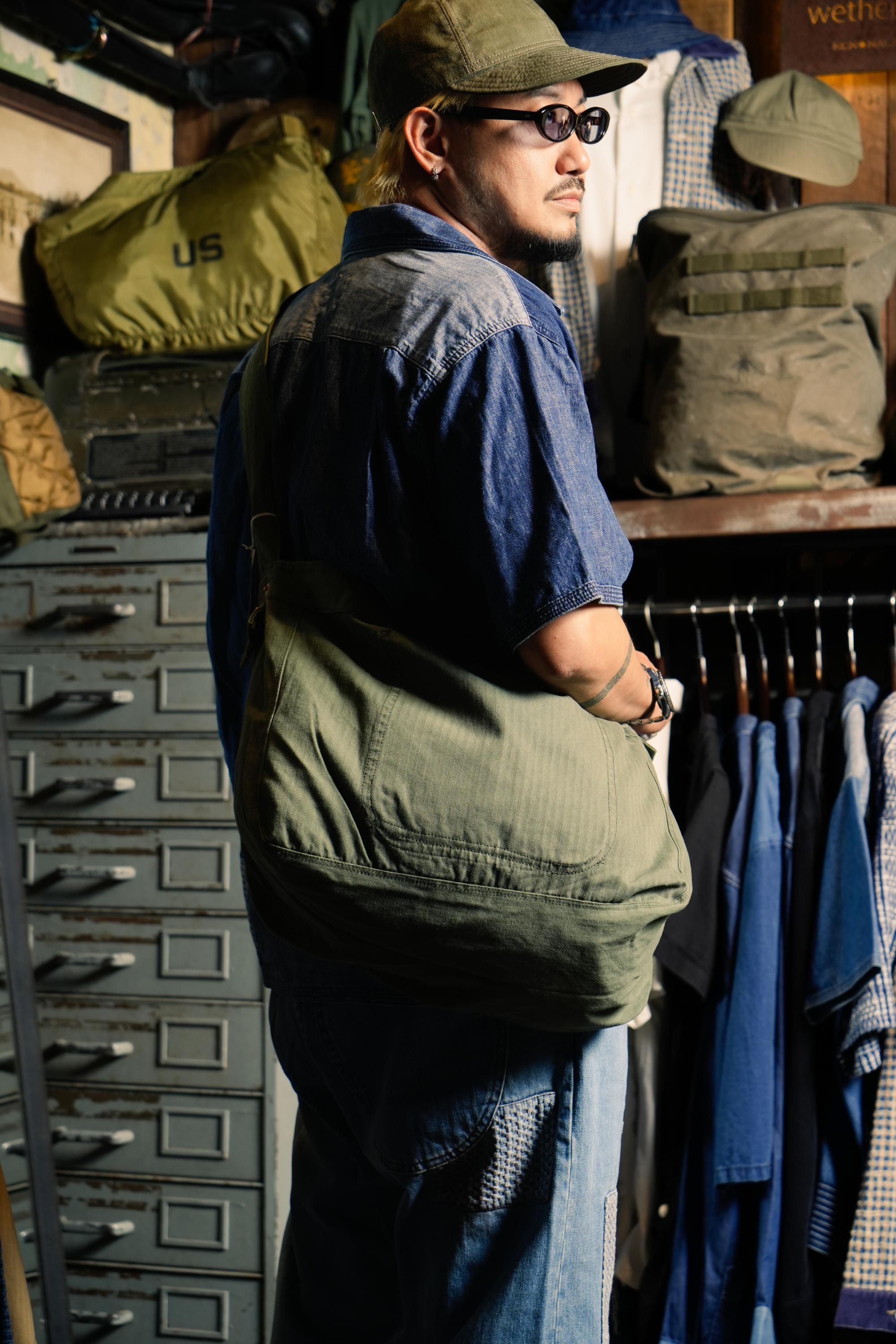 LIGHT HBT NEWSPAPER BAG - GREEN