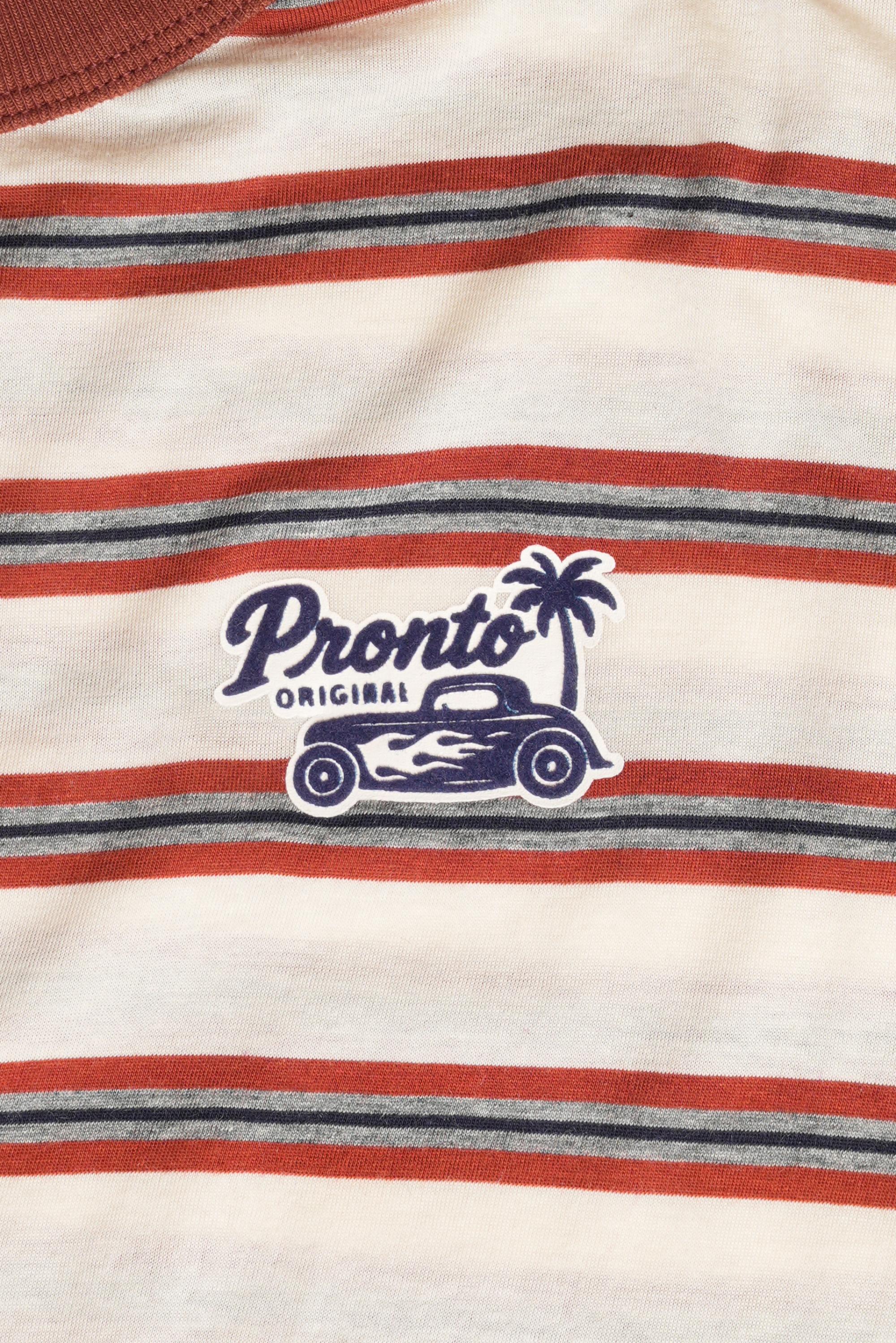 RODDER STRIPE TEE S/S - ECRU