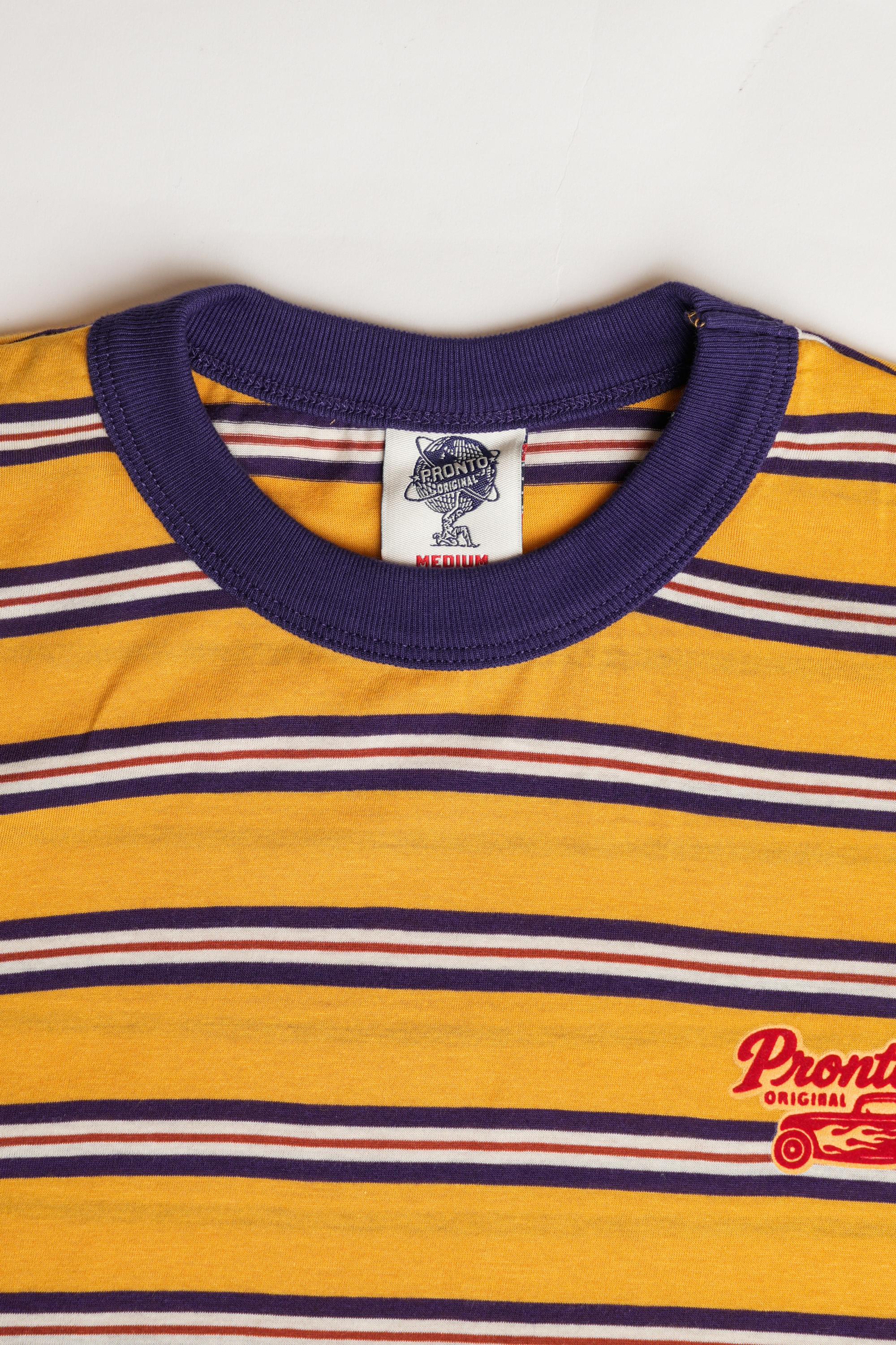 RODDER STRIPE TEE S/S - YELLOW
