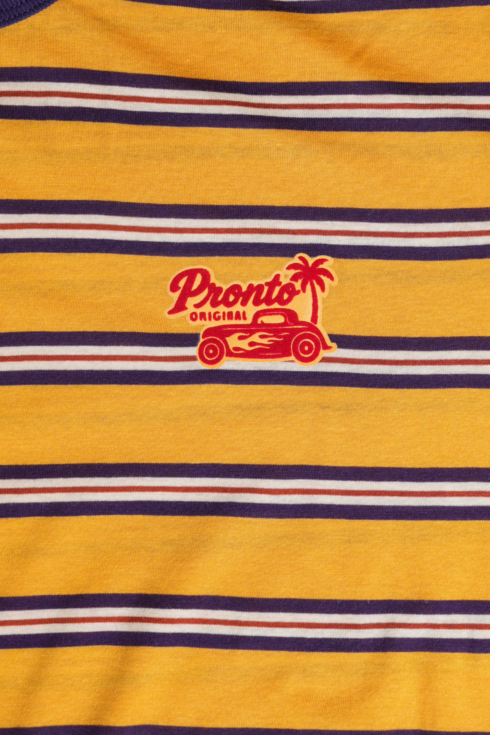 RODDER STRIPE TEE S/S - YELLOW
