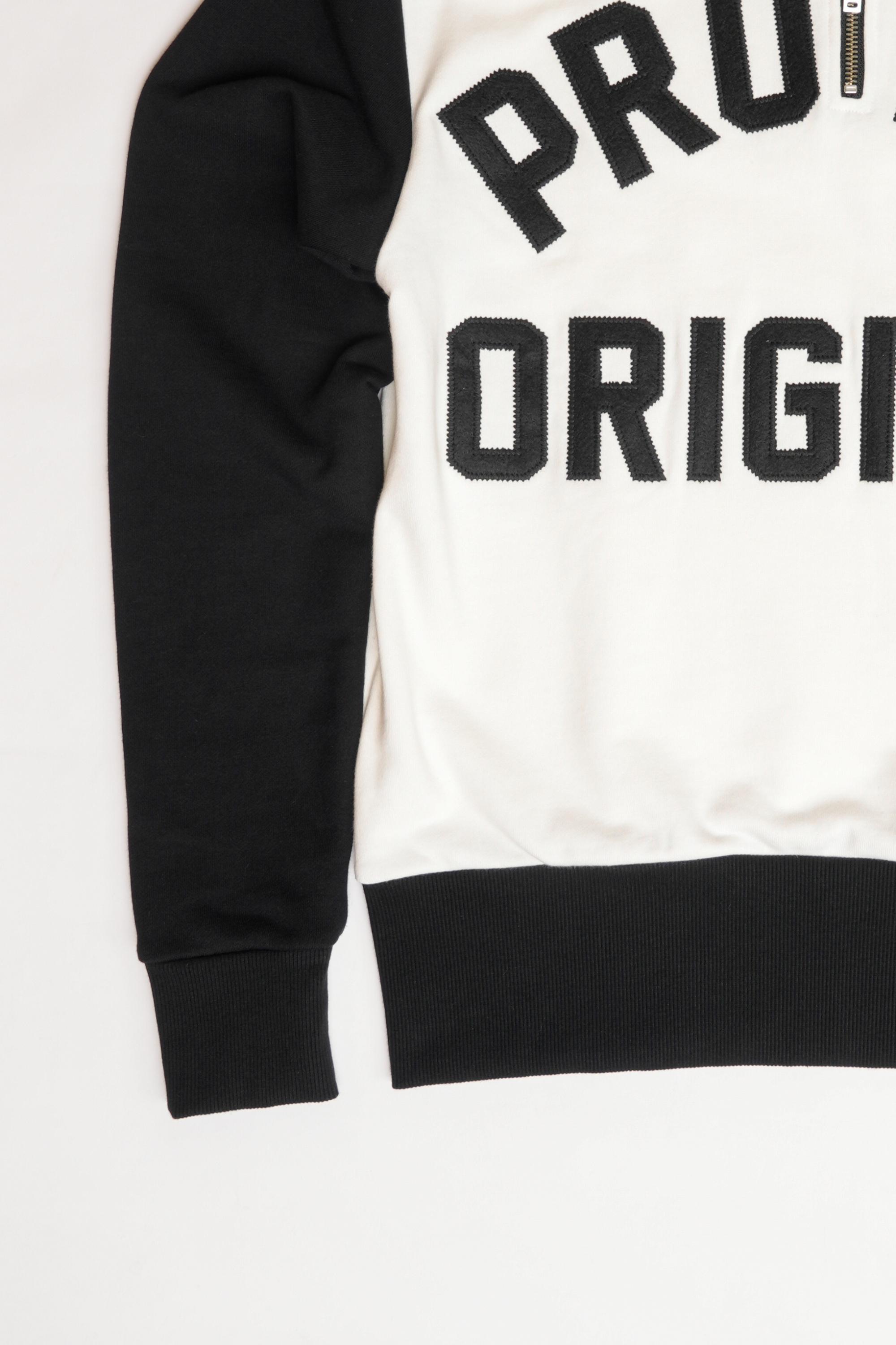 ORIGINAL ZIP PULLOVER - WHITE/BLACK