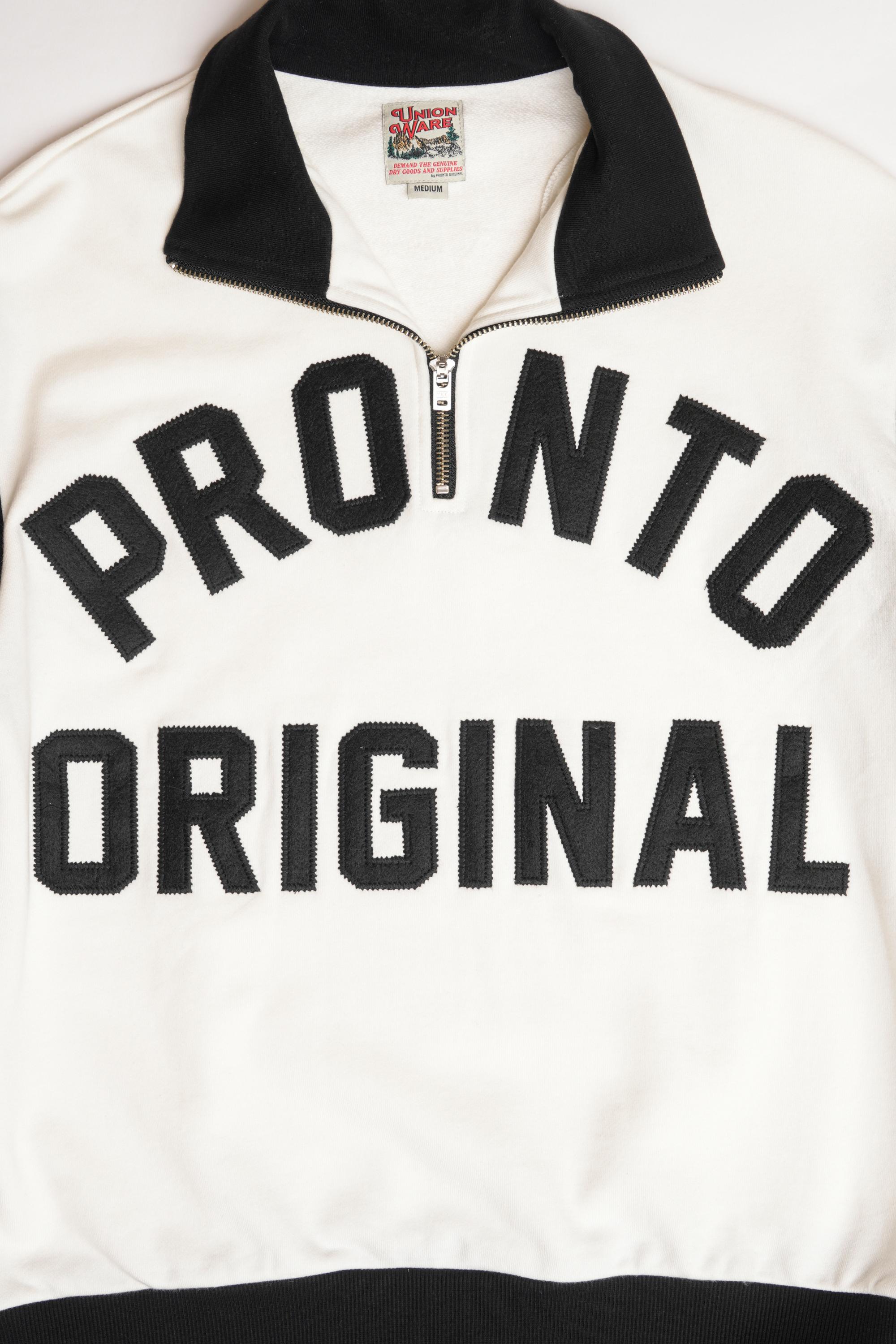 ORIGINAL ZIP PULLOVER - WHITE/BLACK