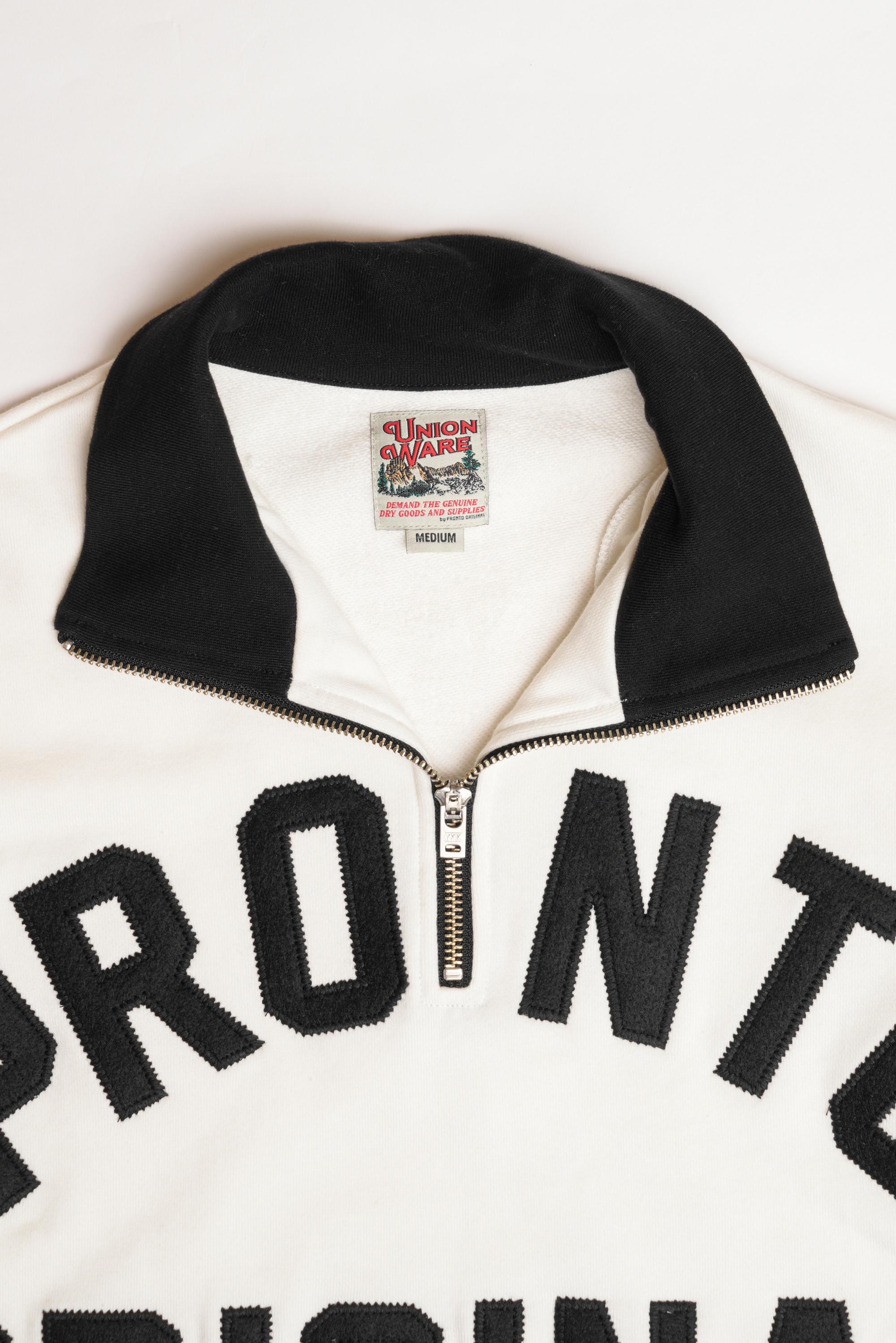 ORIGINAL ZIP PULLOVER - WHITE/BLACK