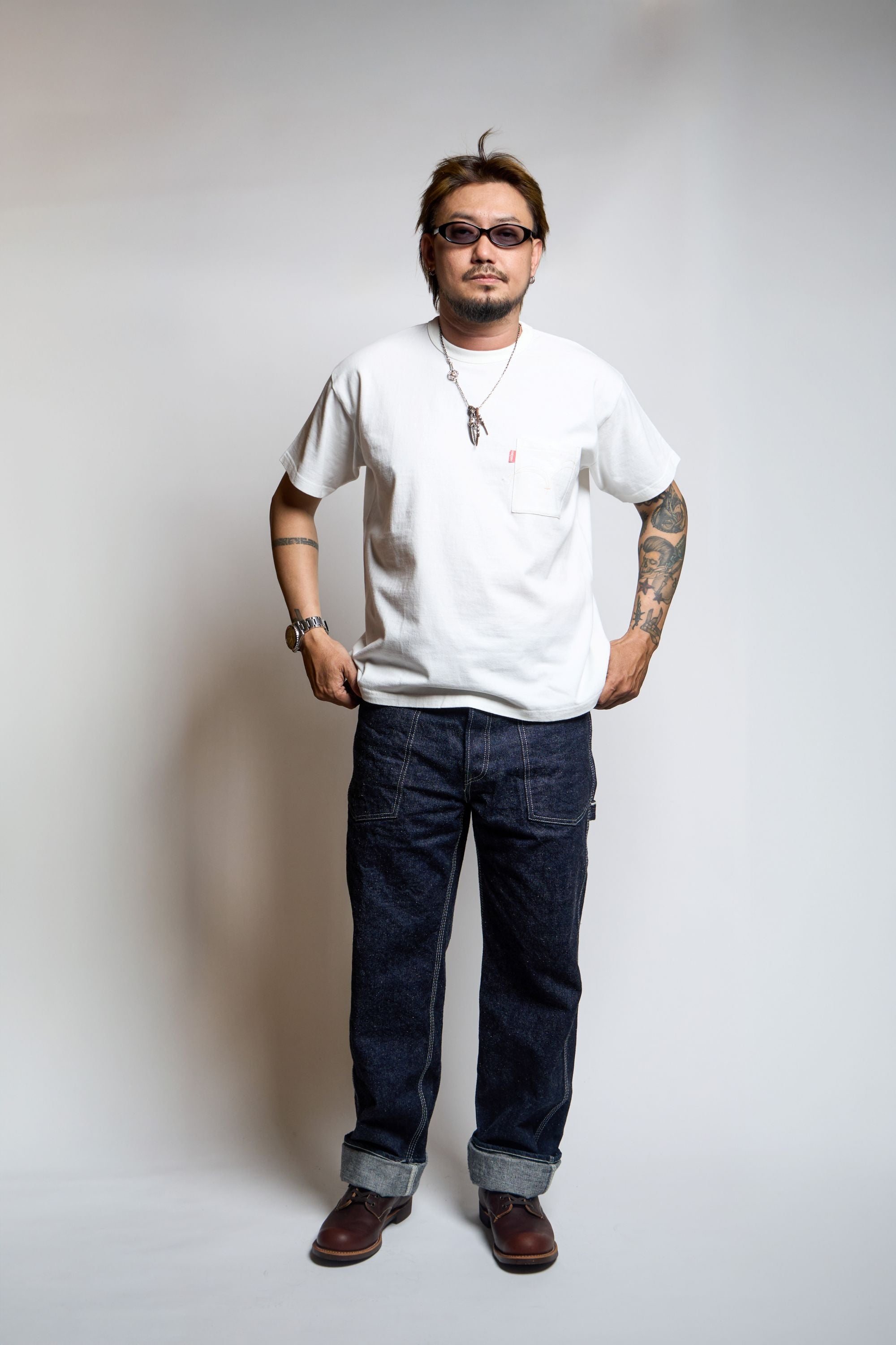 SJPOT01 POCKET TEE - WHITE