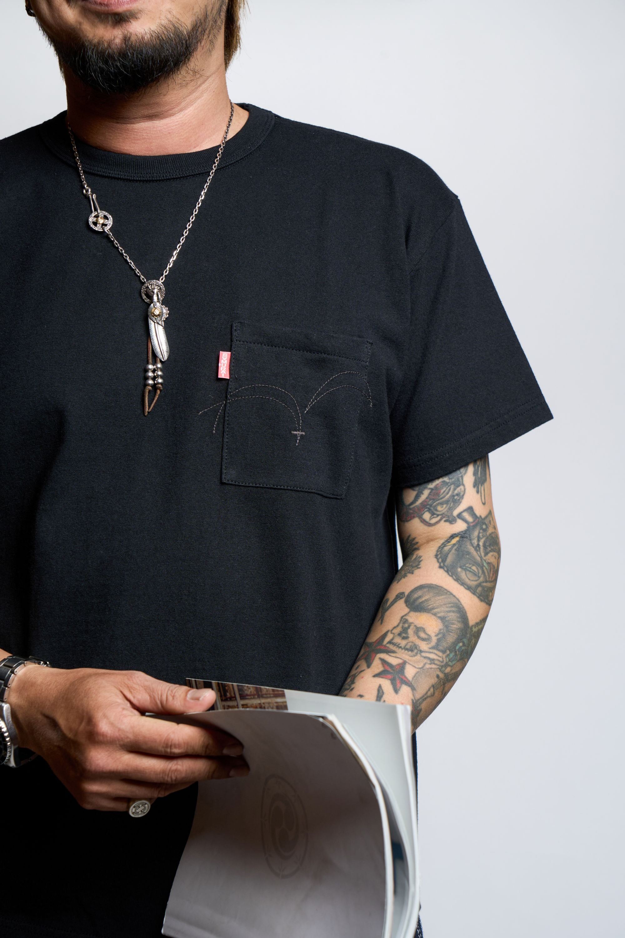 SJPOT01 POCKET TEE - BLACK