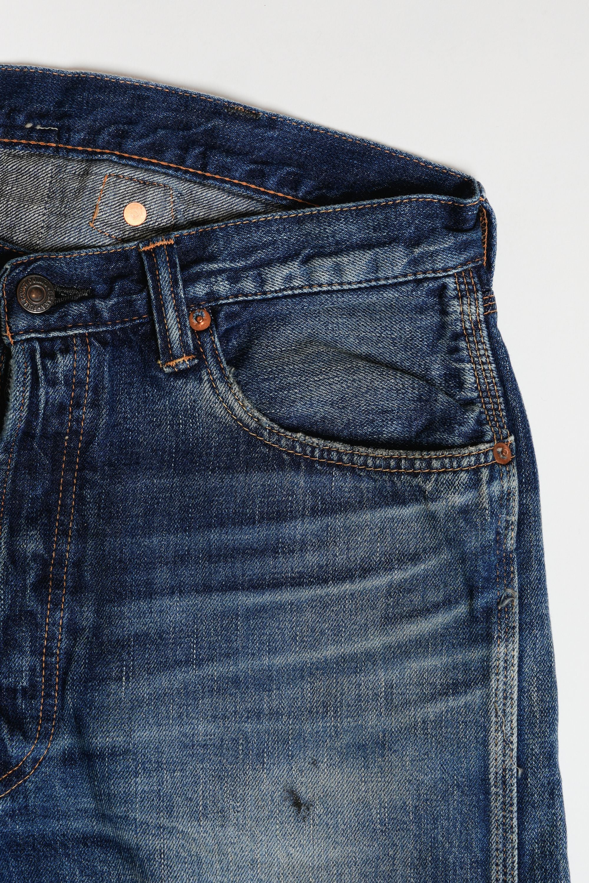 0105PRNTHW 5P Denim Work Pants(Super Smooth) Fear of the Dark - INDIGO BLUE