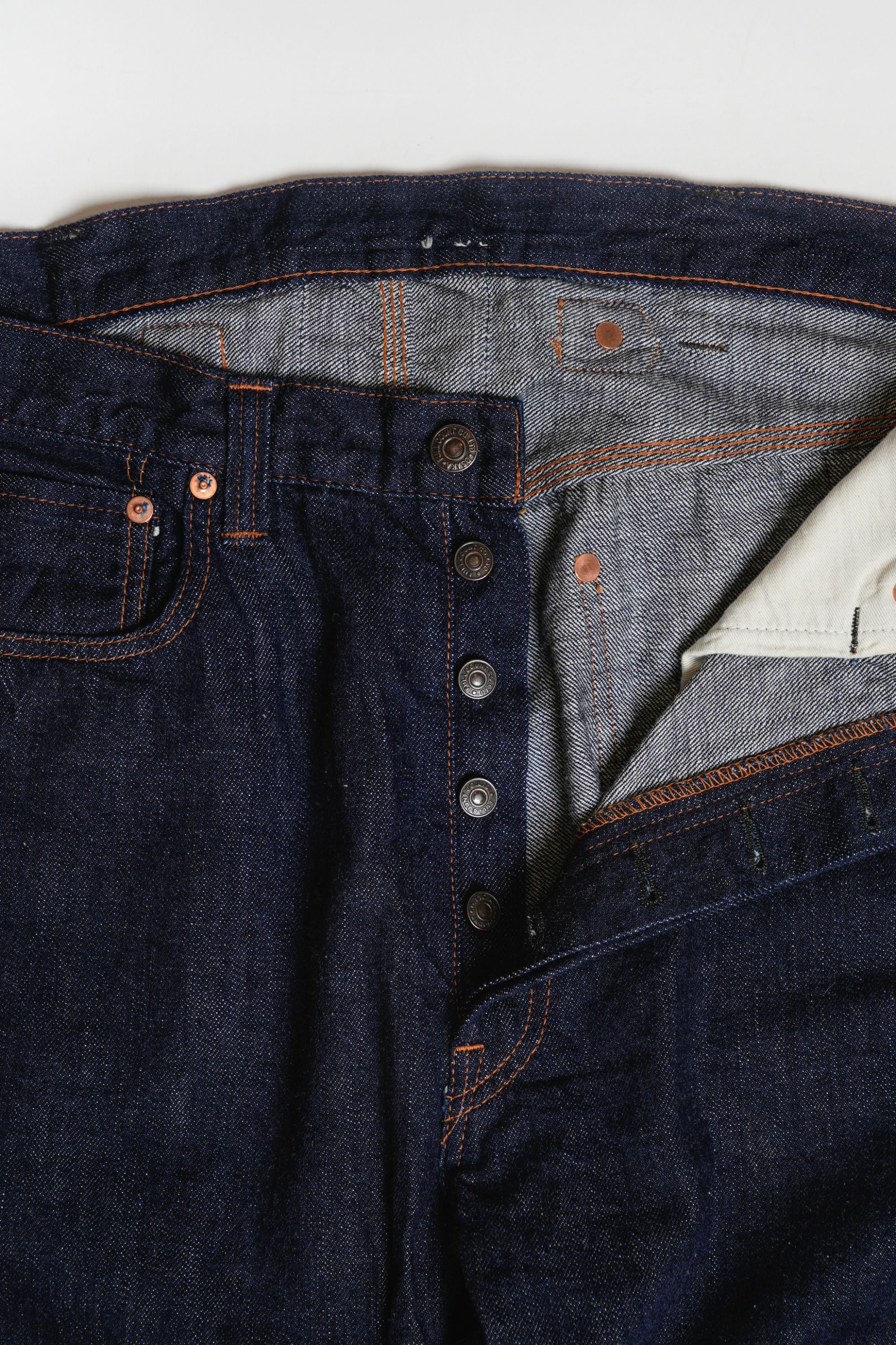 0105PRNT 5P Denim Work Pants(Super Smooth) - INDIGO BLUE