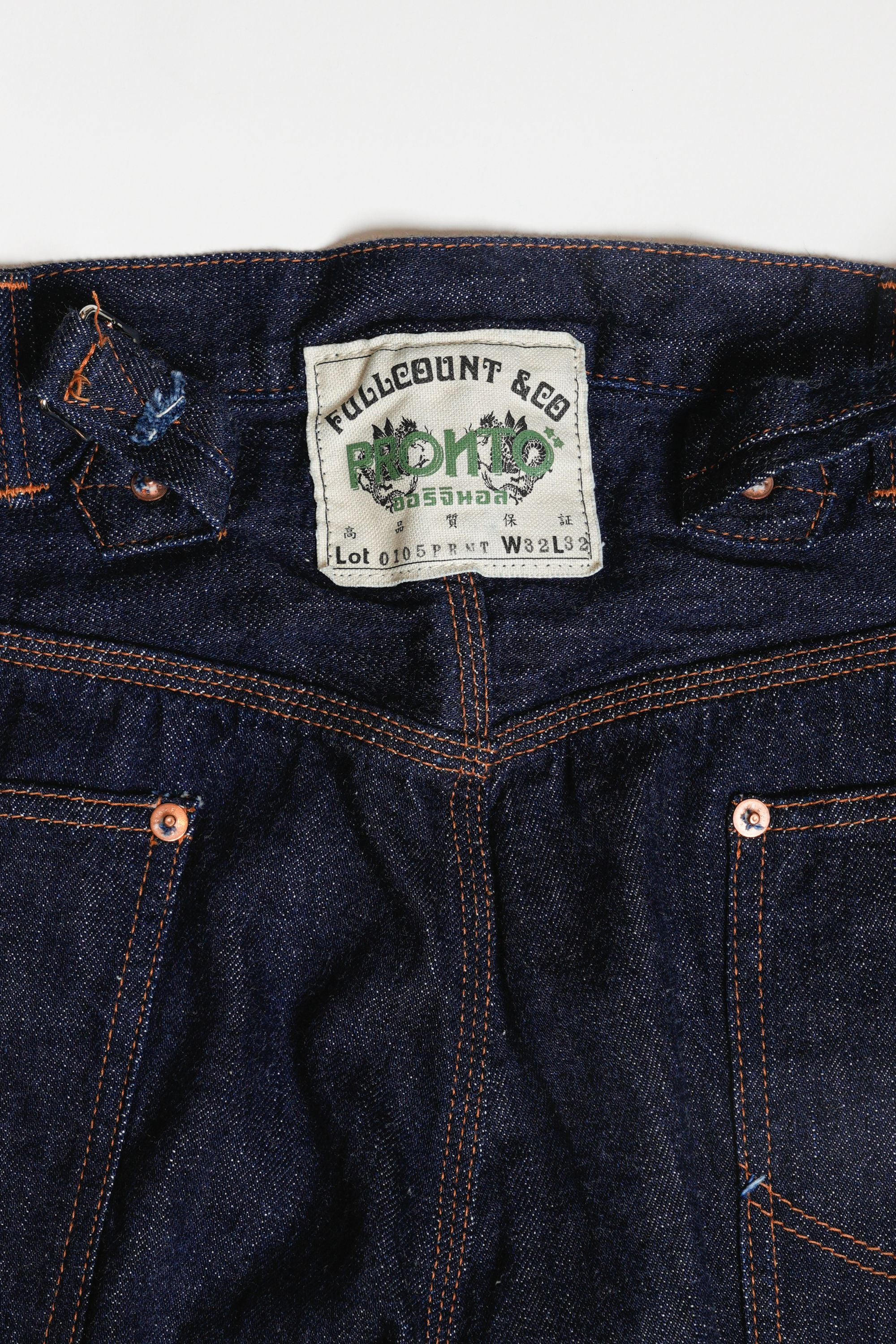 0105PRNT 5P Denim Work Pants(Super Smooth) - INDIGO BLUE