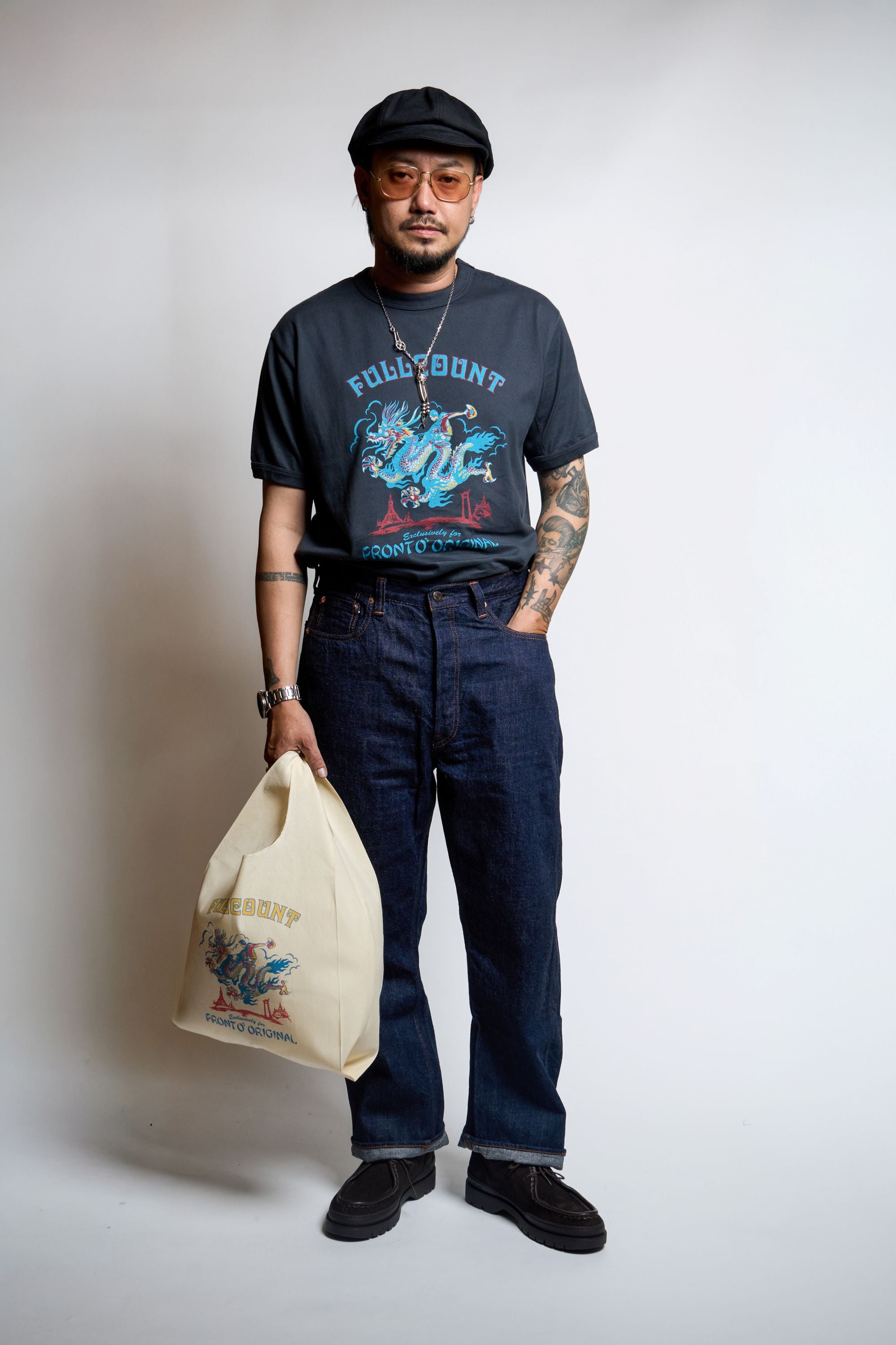 0105PRNT 5P Denim Work Pants(Super Smooth) - INDIGO BLUE