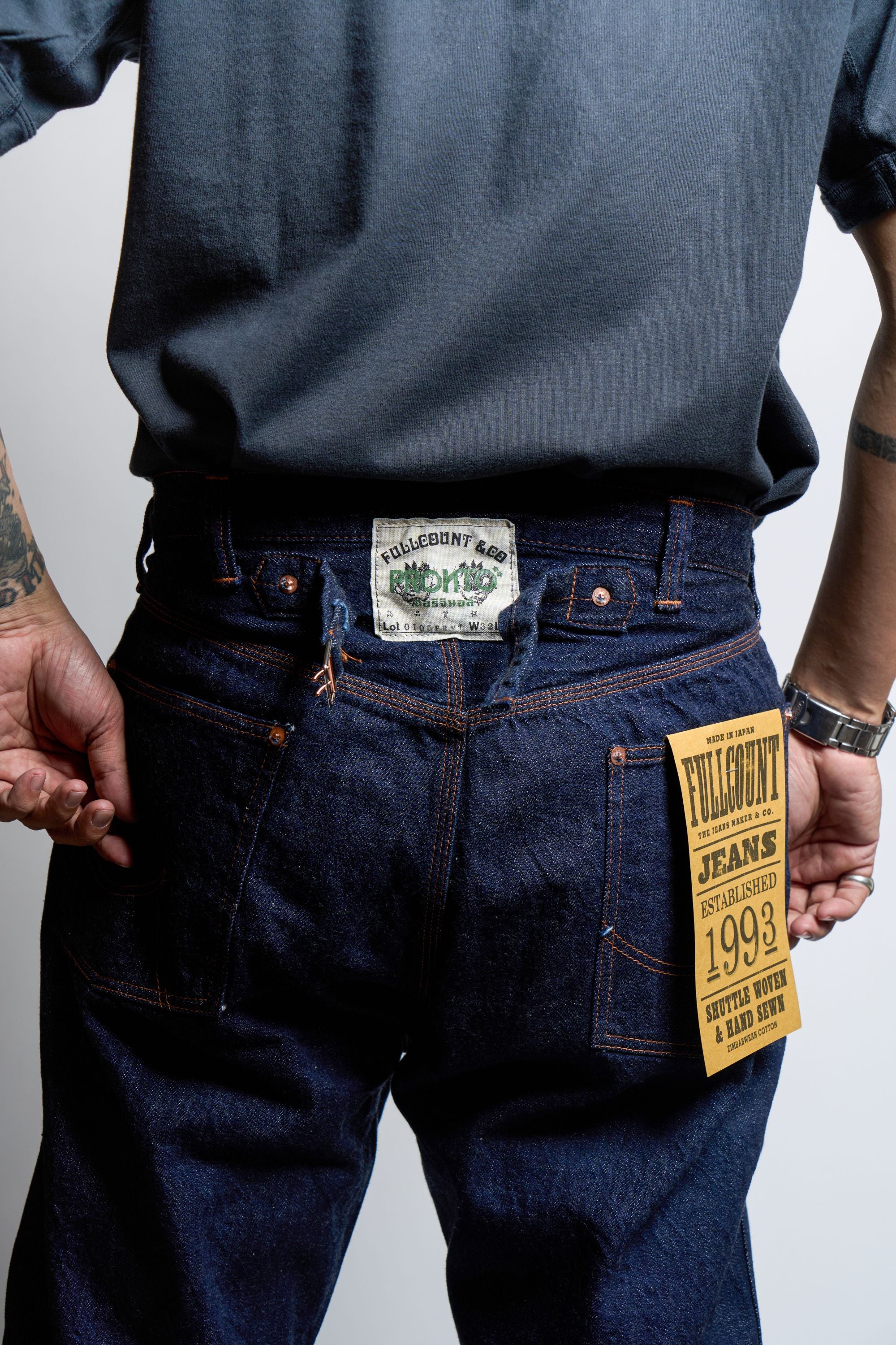 0105PRNT 5P Denim Work Pants(Super Smooth) - INDIGO BLUE