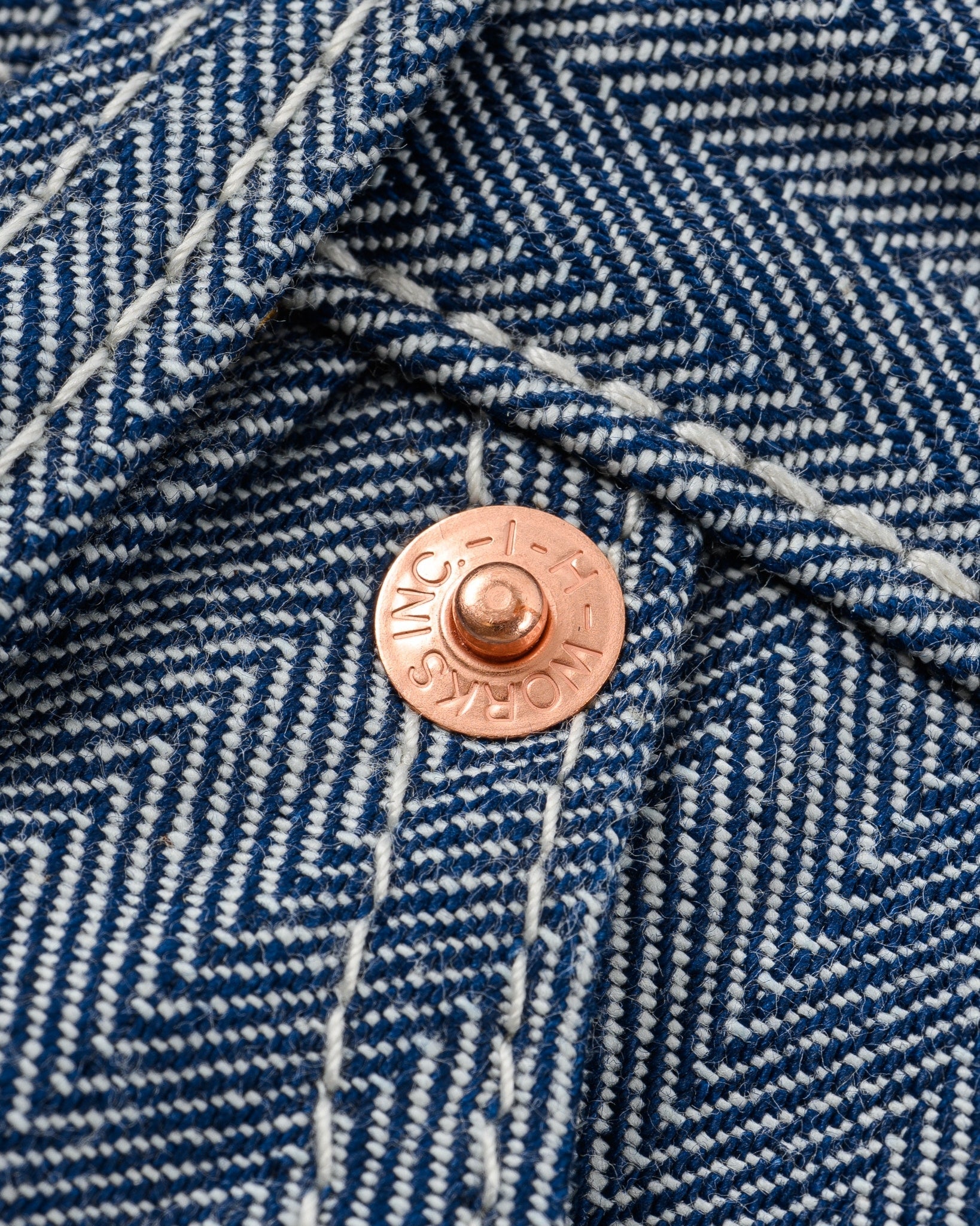 IH-830-IND 10.5oz HERRINGBONE PAINTER’S PANTS - INDIGO