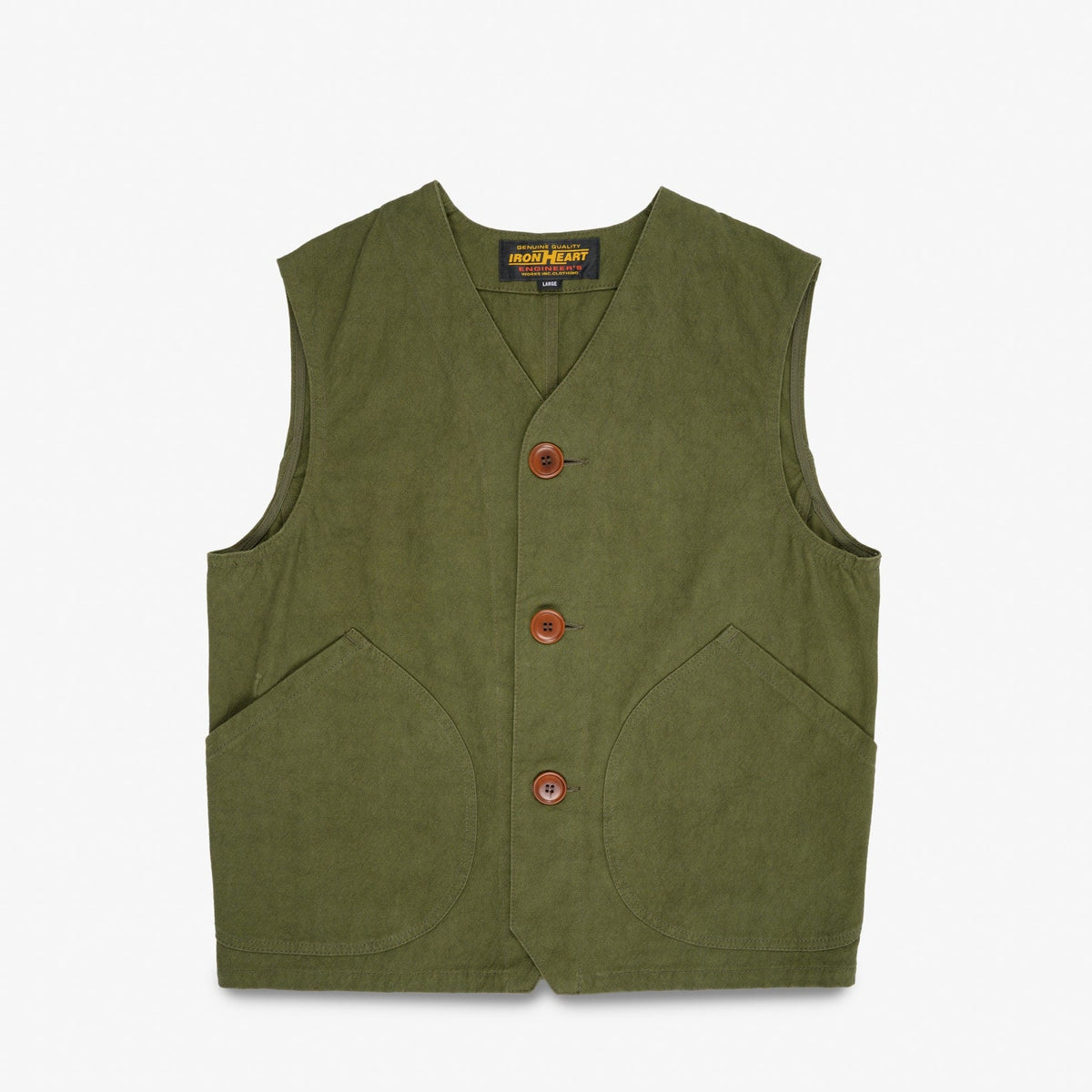 IHV-52-OLV 12oz DUCK CANVAS HUNTING VEST - OLIVE