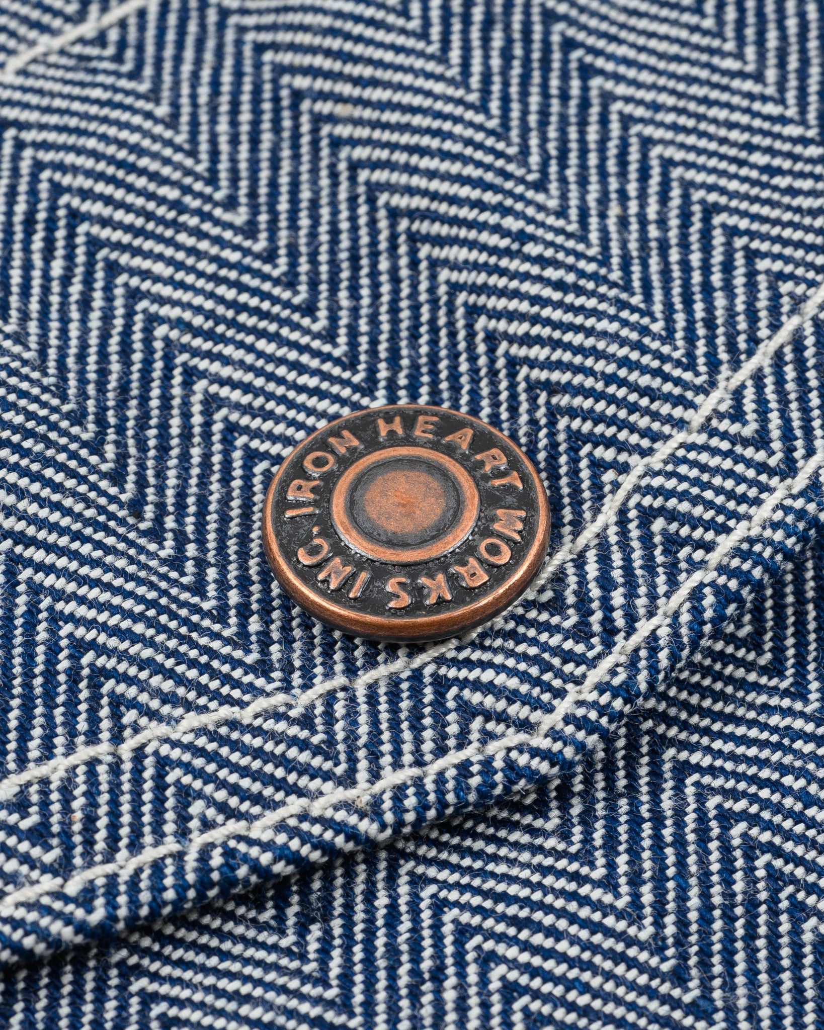IHJ-164-IND 10.5oz HERRINGBONE WORK JACKET - INDIGO