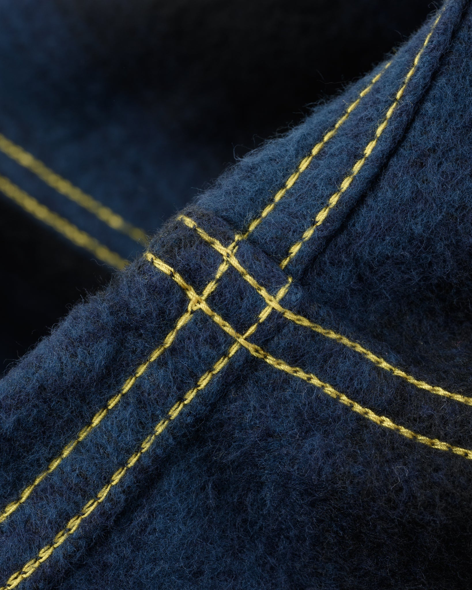 IHSH-264-NAV Ultra Heavy Flannel Ombré Check Western Shirt - NAVY/BLACK