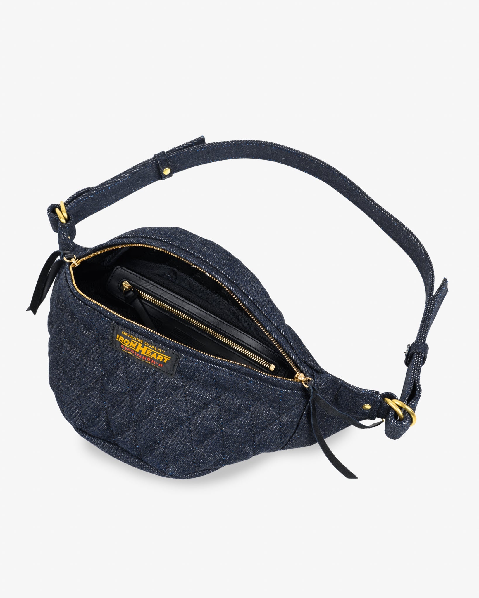 IHE-51-IND 25oz Selvedge Denim Waist Bag - INDIGO