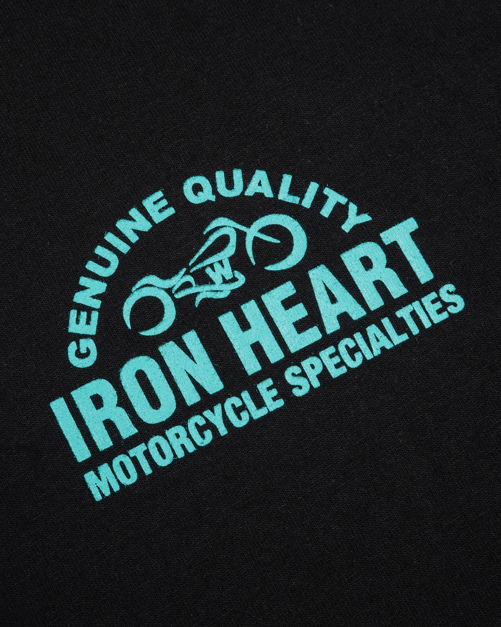 IHT-2504-BLK 7.5oz Printed Loopwheel Crew Neck T-Shirt - BLACK