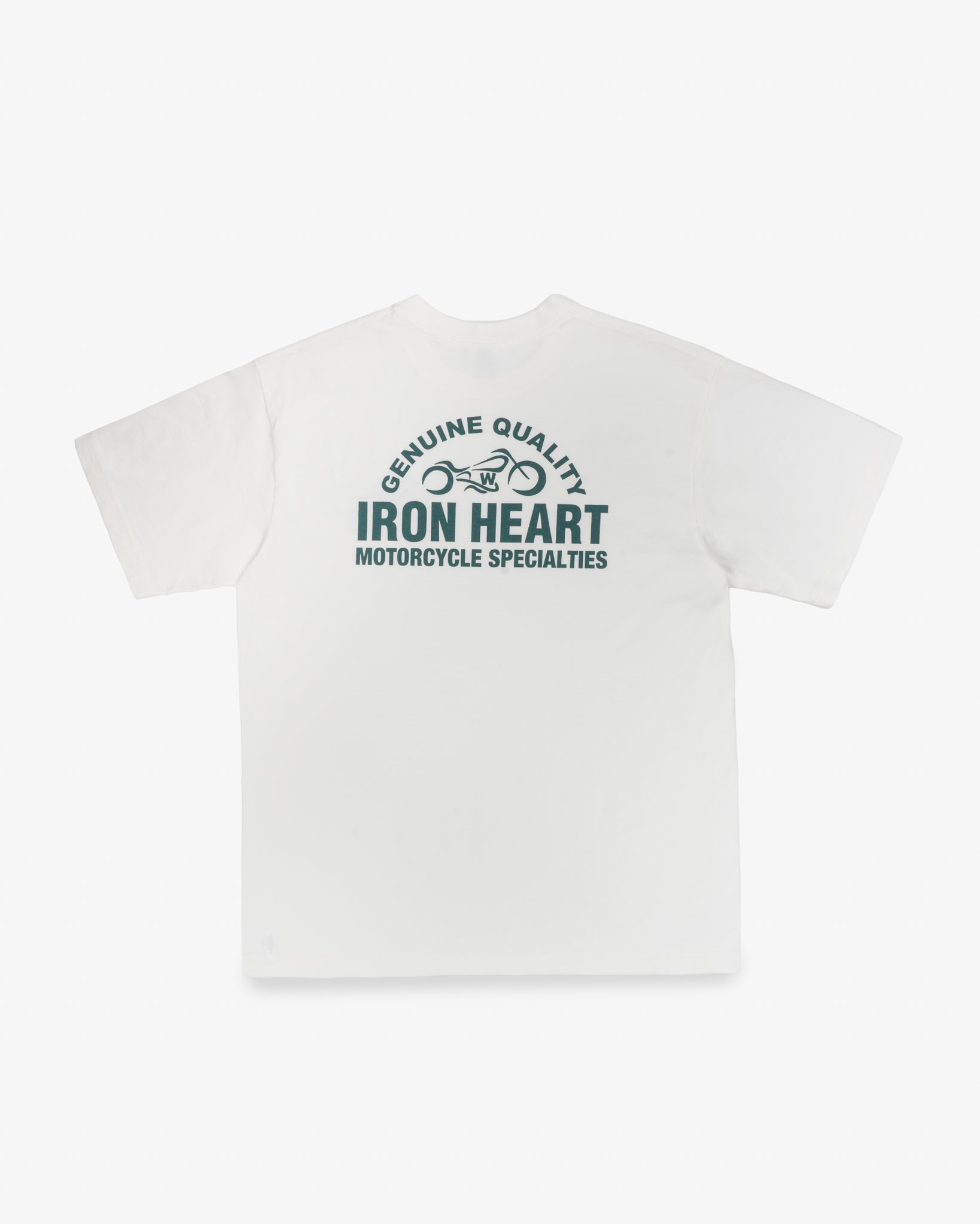 IHT-2504-WHT 7.5oz Printed Loopwheel Crew Neck T-Shirt - WHITE
