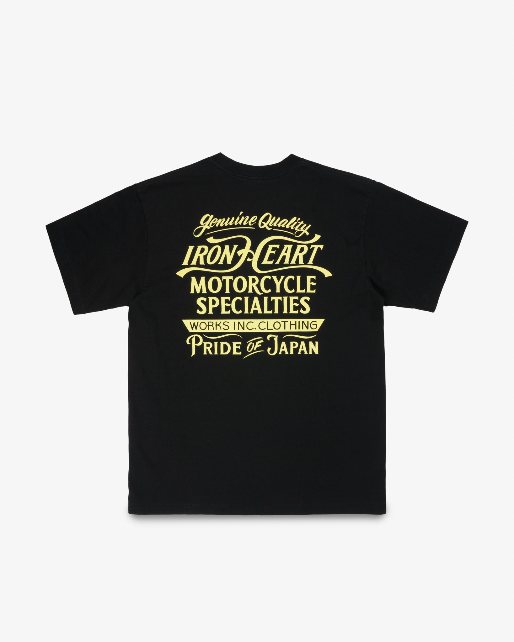IHT-2505-BLK 7.5oz Printed Loopwheel Crew Neck T-Shirt - BLACK