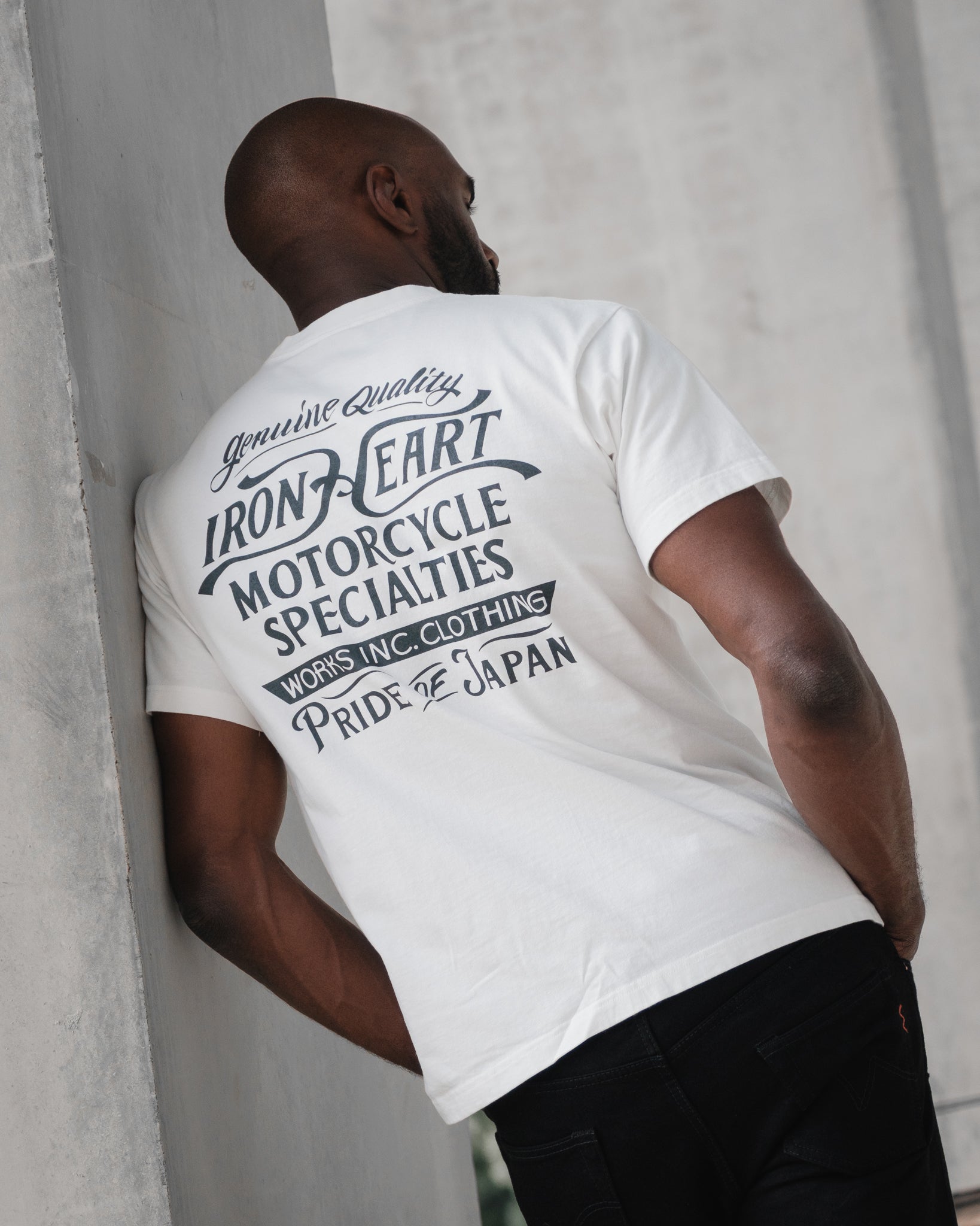 IHT-2505-WHT 7.5oz Printed Loopwheel Crew Neck T-Shirt - WHITE