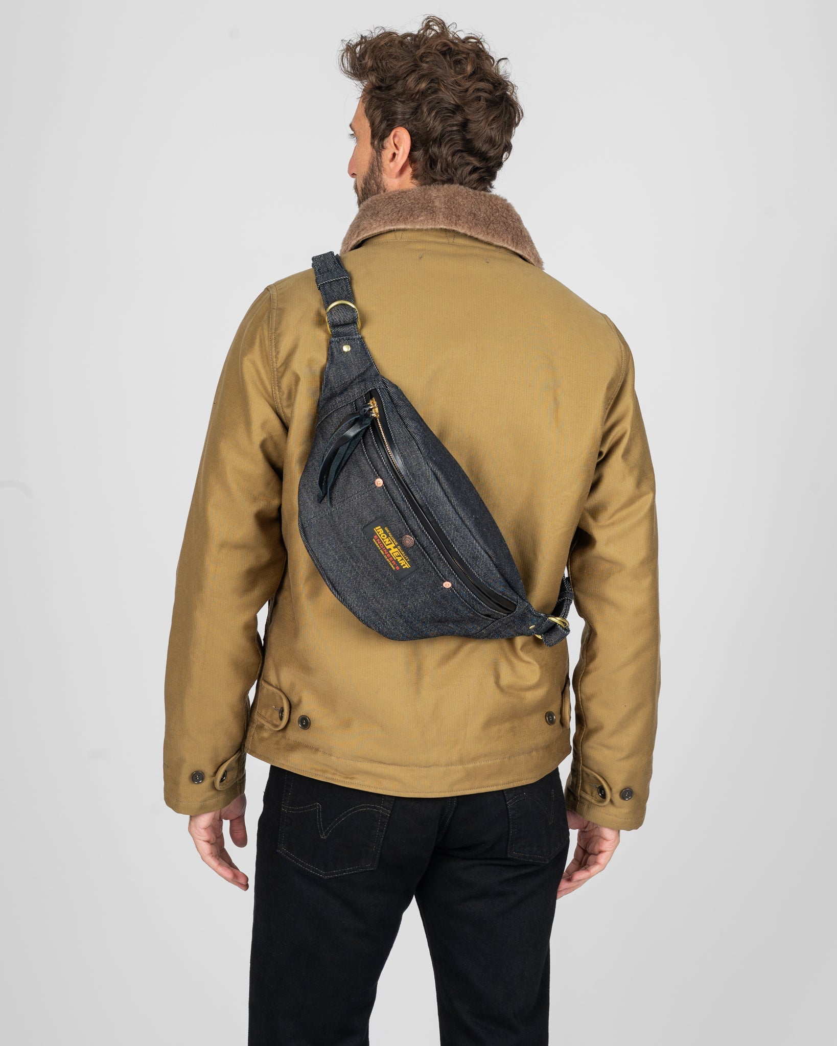 IHE-37-IND 21OZ DENIM WAIST BAG - INDIGO