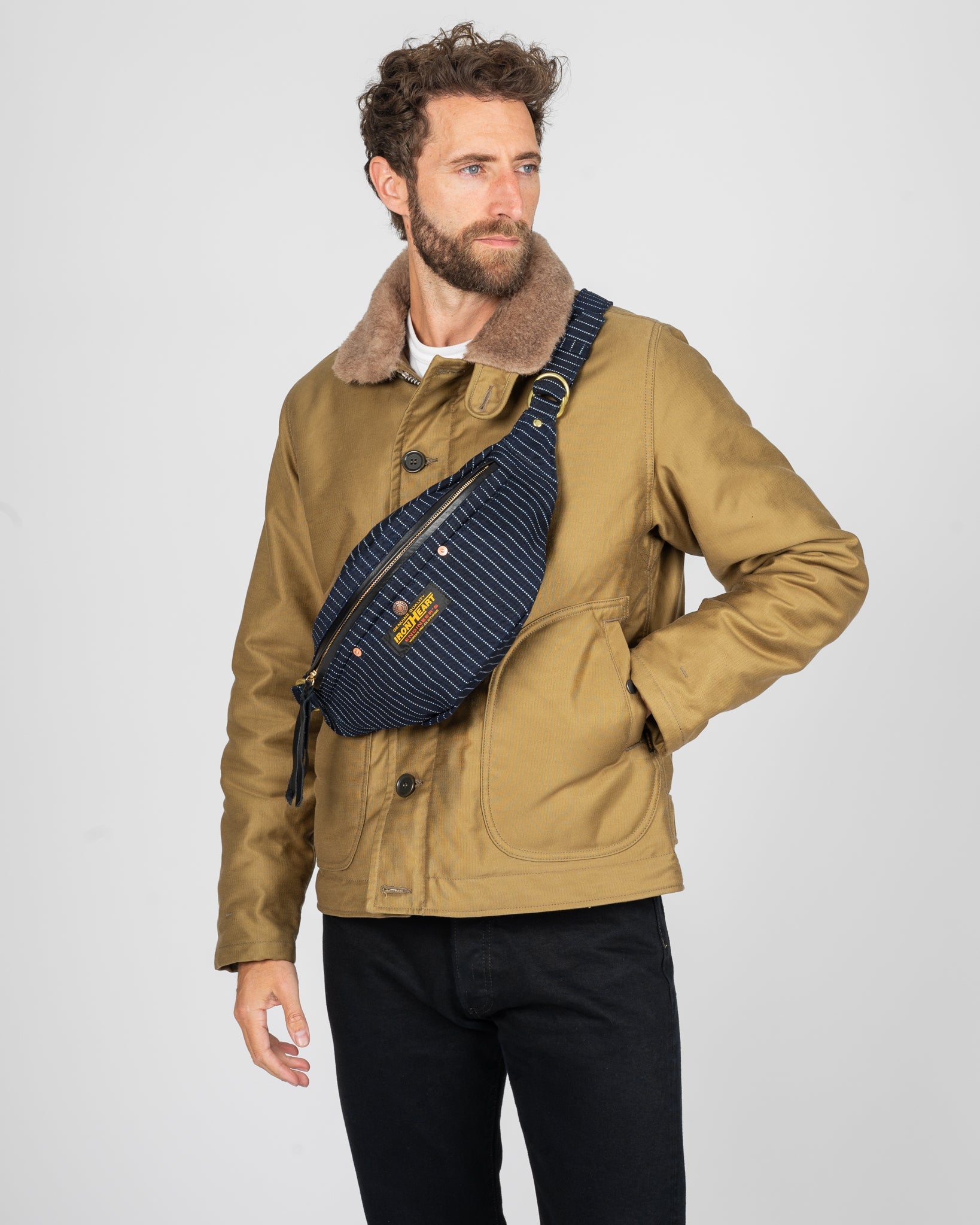 IHE-37-INDW 12OZ WABASH WAIST BAG - INDIGO