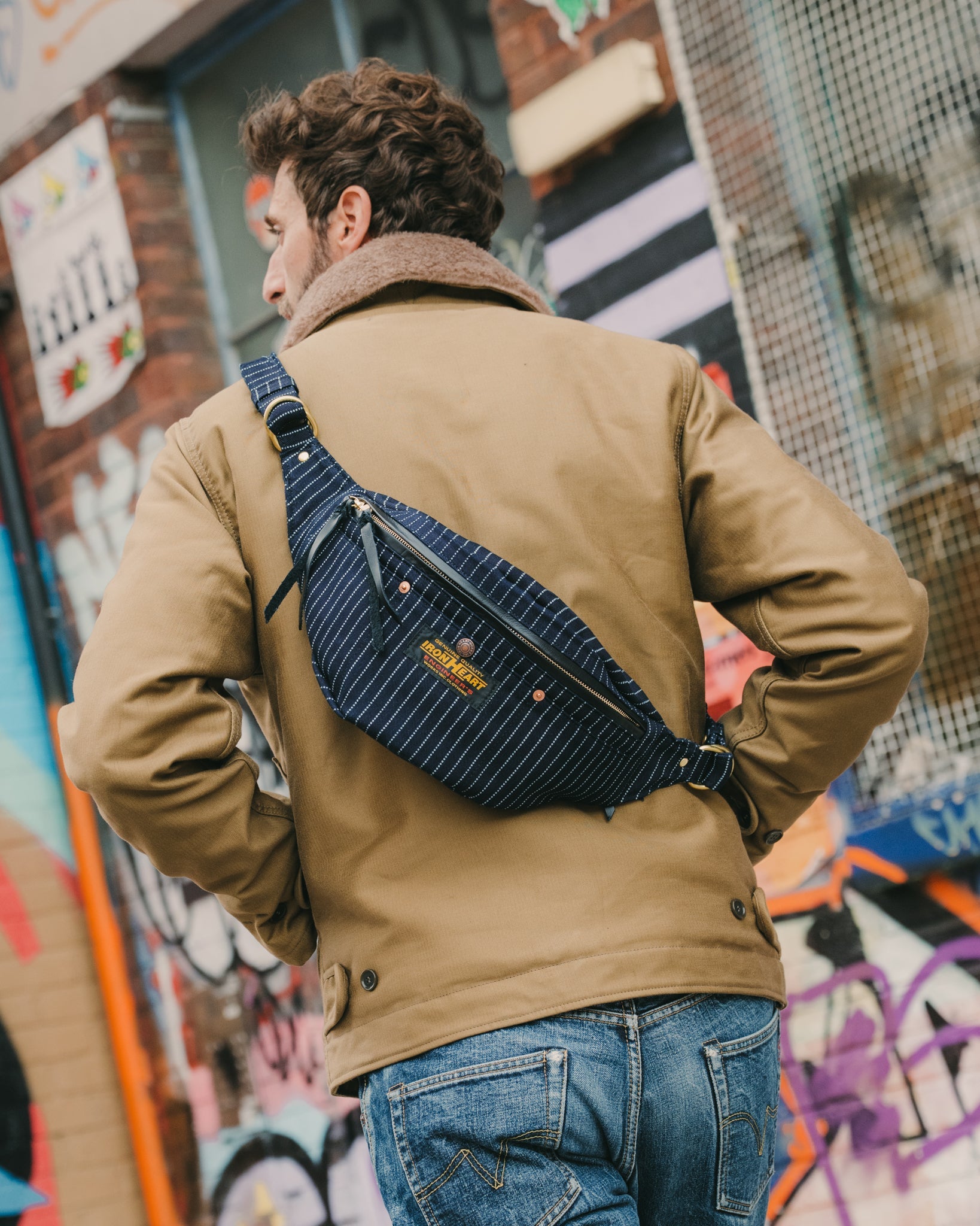 IHE-37-INDW 12OZ WABASH WAIST BAG - INDIGO