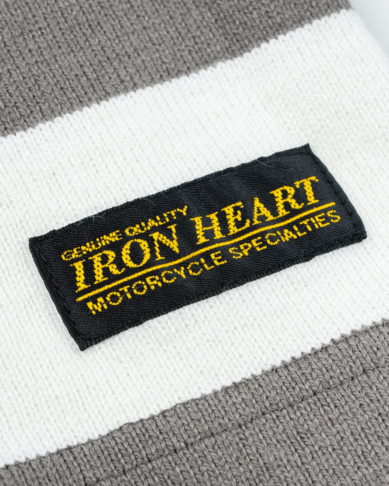 IHTB-01-GRY-WHT 11OZ COTTON KNIT LONG-SLEEVED SWEATER - GREY/WHITE