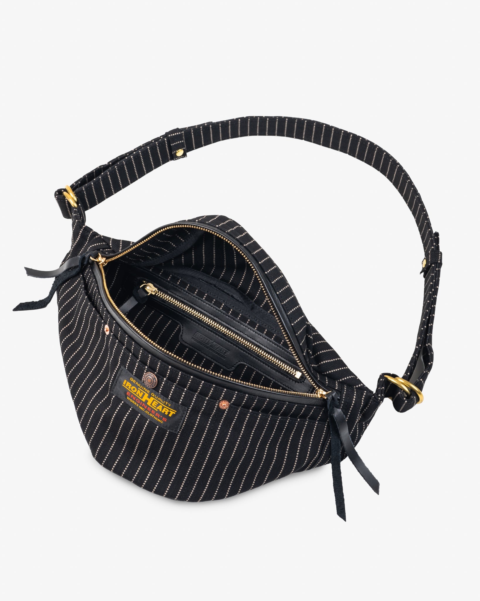 IHE-37-BLKW 12OZ WABASH WAIST BAG - BLACK