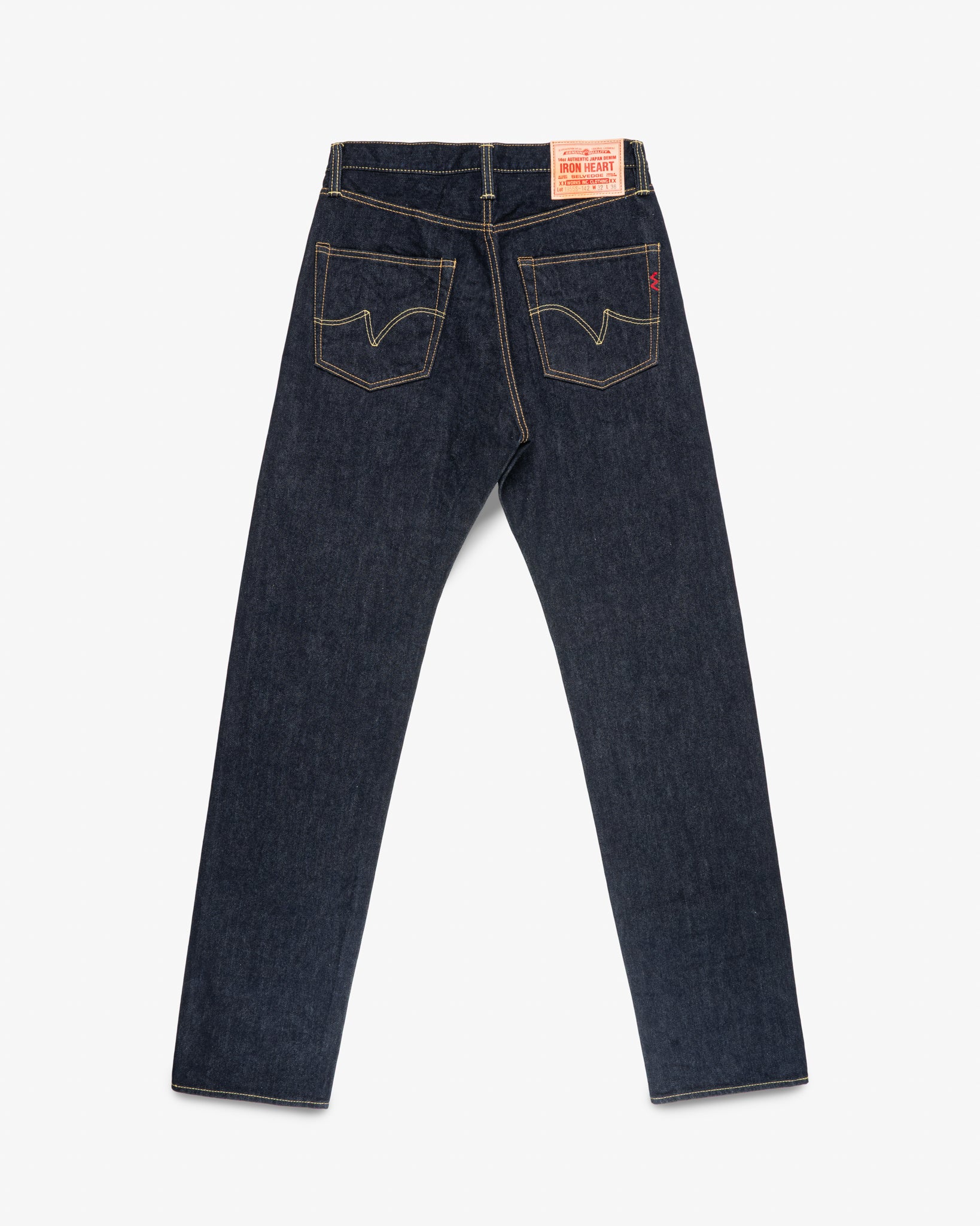 IH-1955S-142 14OZ SELVEDGE DENIM "1955" VINTAGE TAPERED CUT JEANS - INDIGO