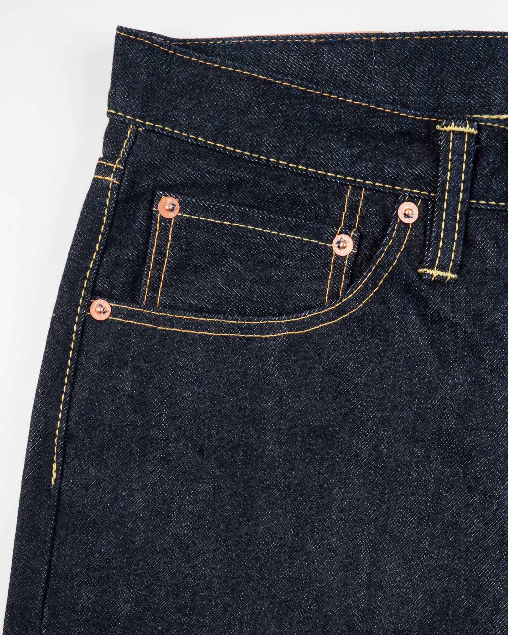 IH-1955S-142 14OZ SELVEDGE DENIM "1955" VINTAGE TAPERED CUT JEANS - INDIGO