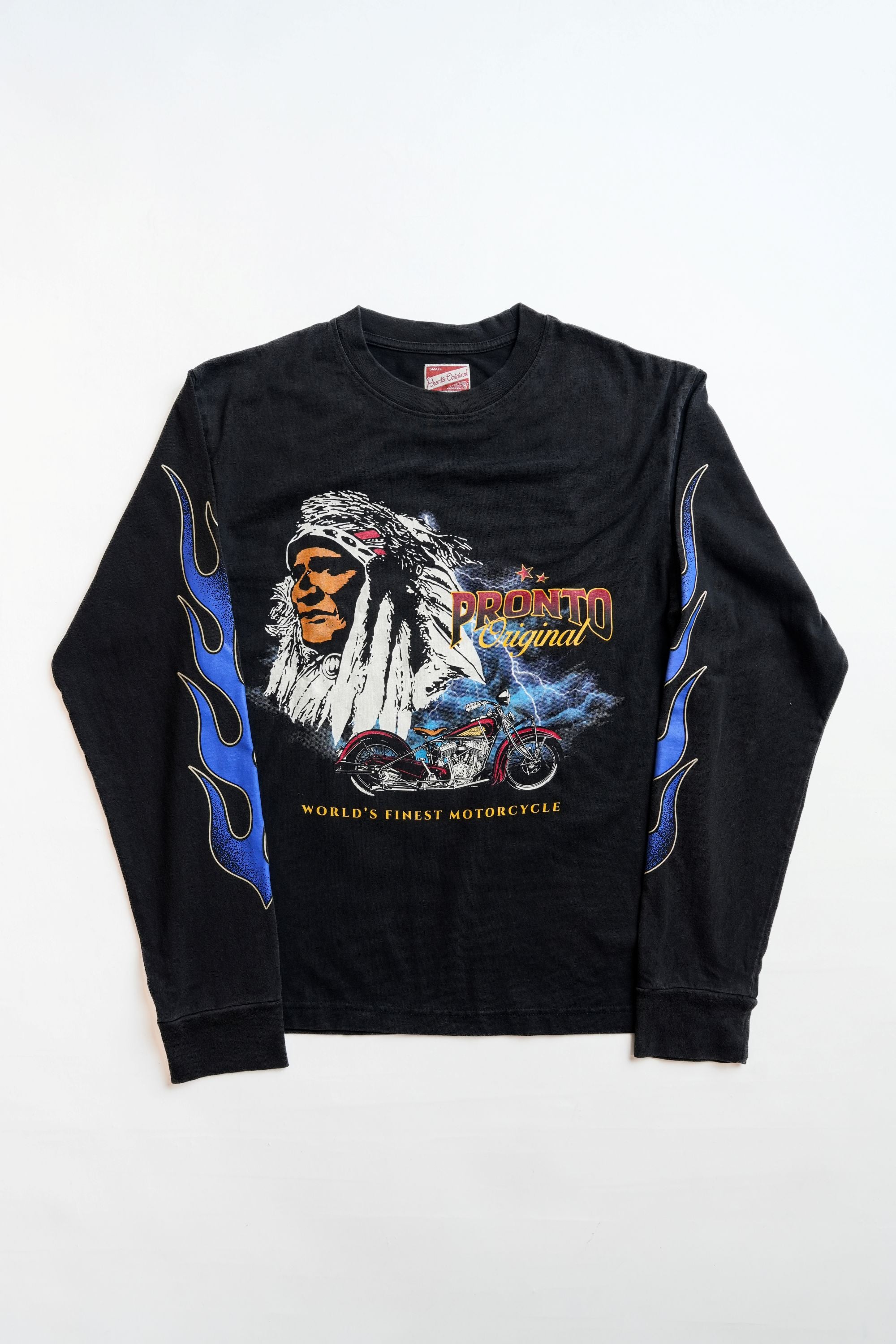 ORIGINAL INDIAN L/S TEE - WASHED BLACK