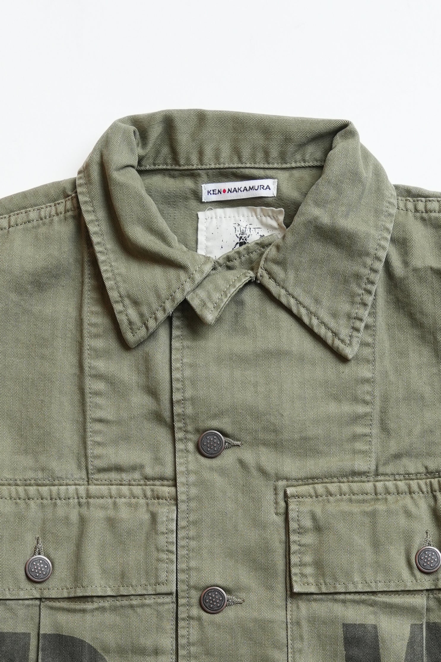 HBT P-43 TYPE STONE-WASH STENCILED(PW) JACKET TYPE 2 - GREEN