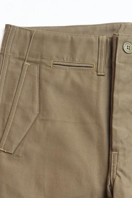 Modified Army Trousers - Olive Reverse twill