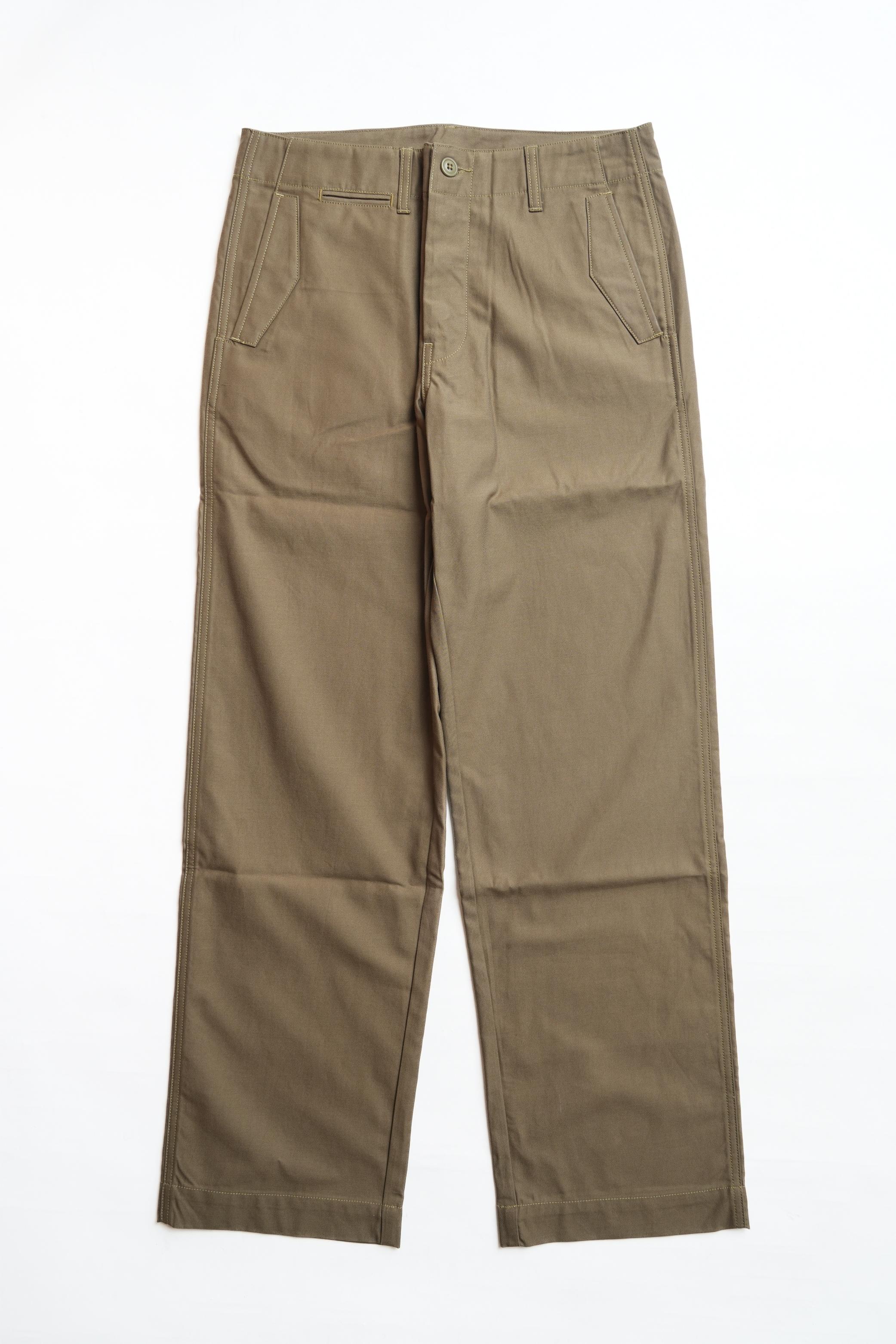 Modified Army Trousers - Olive Reverse twill