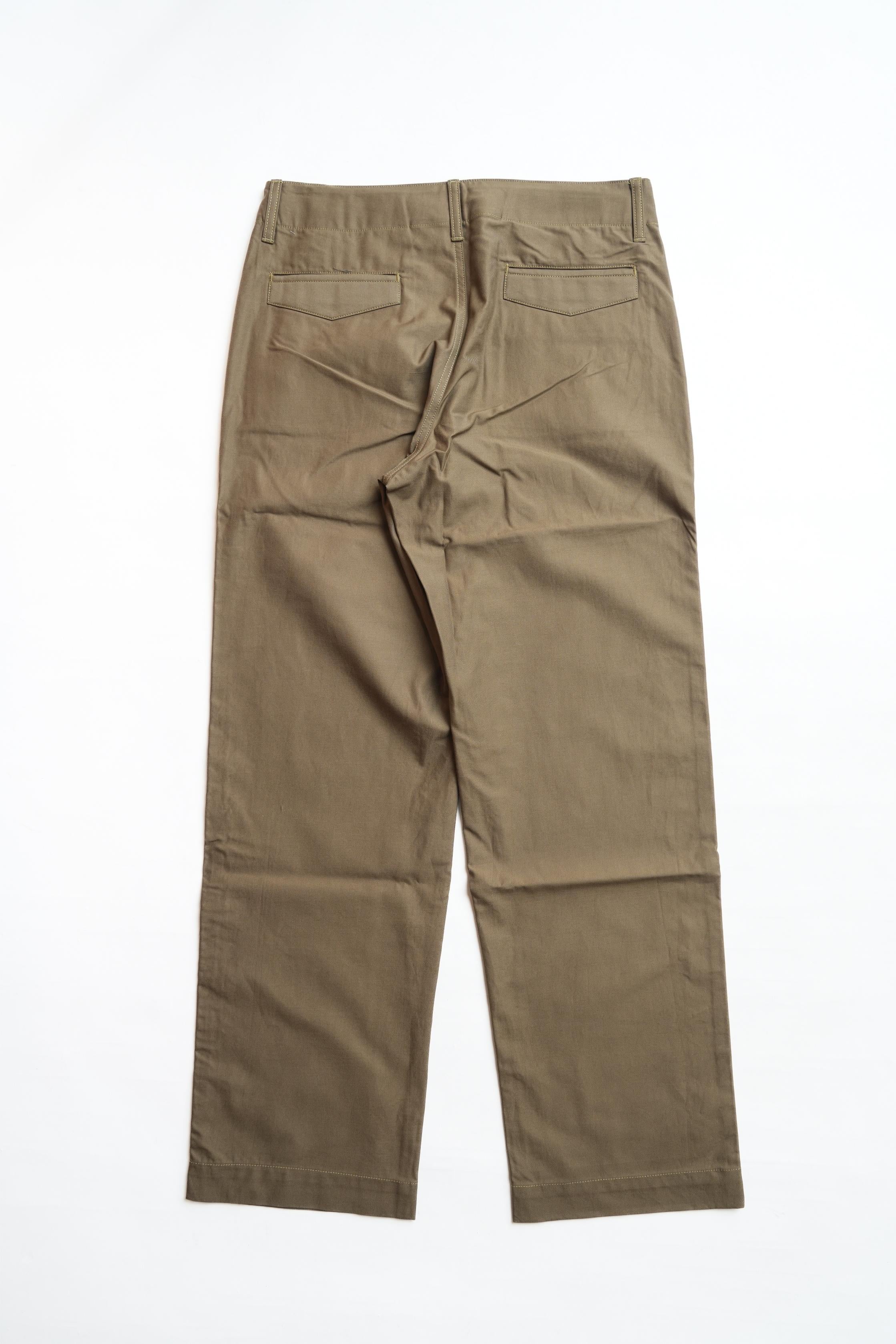 Modified Army Trousers - Olive Reverse twill