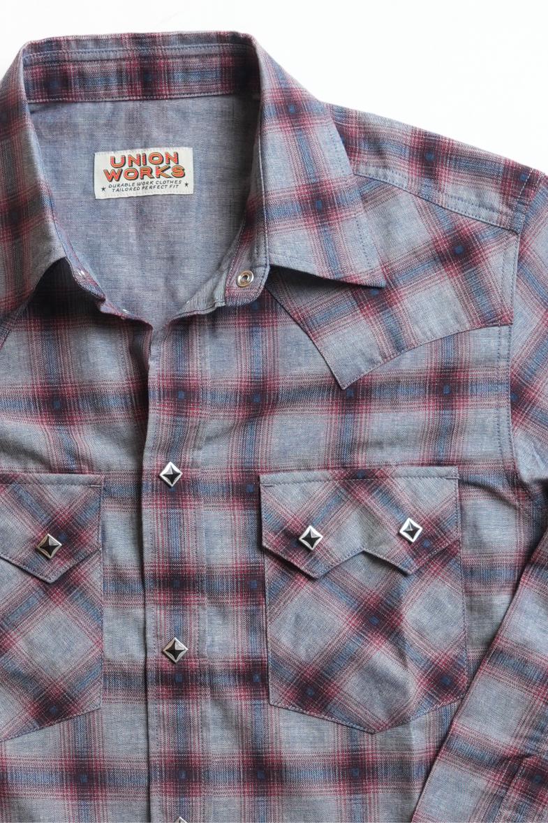 Mod Western Shirt - Printed Blue JP Chambray