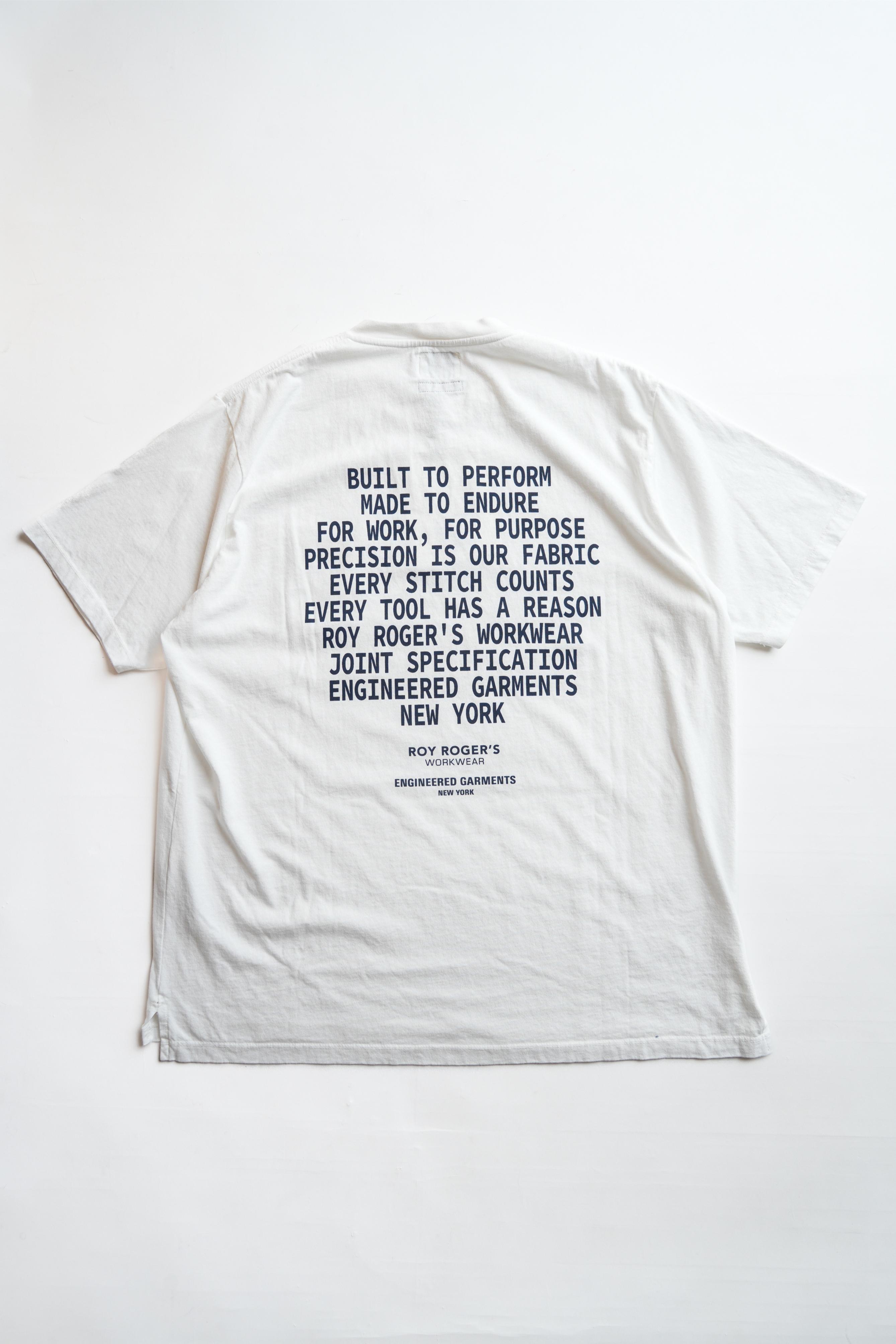 T-Shirt R.R.WORKWEAR x E.G. Jersey . - Off White