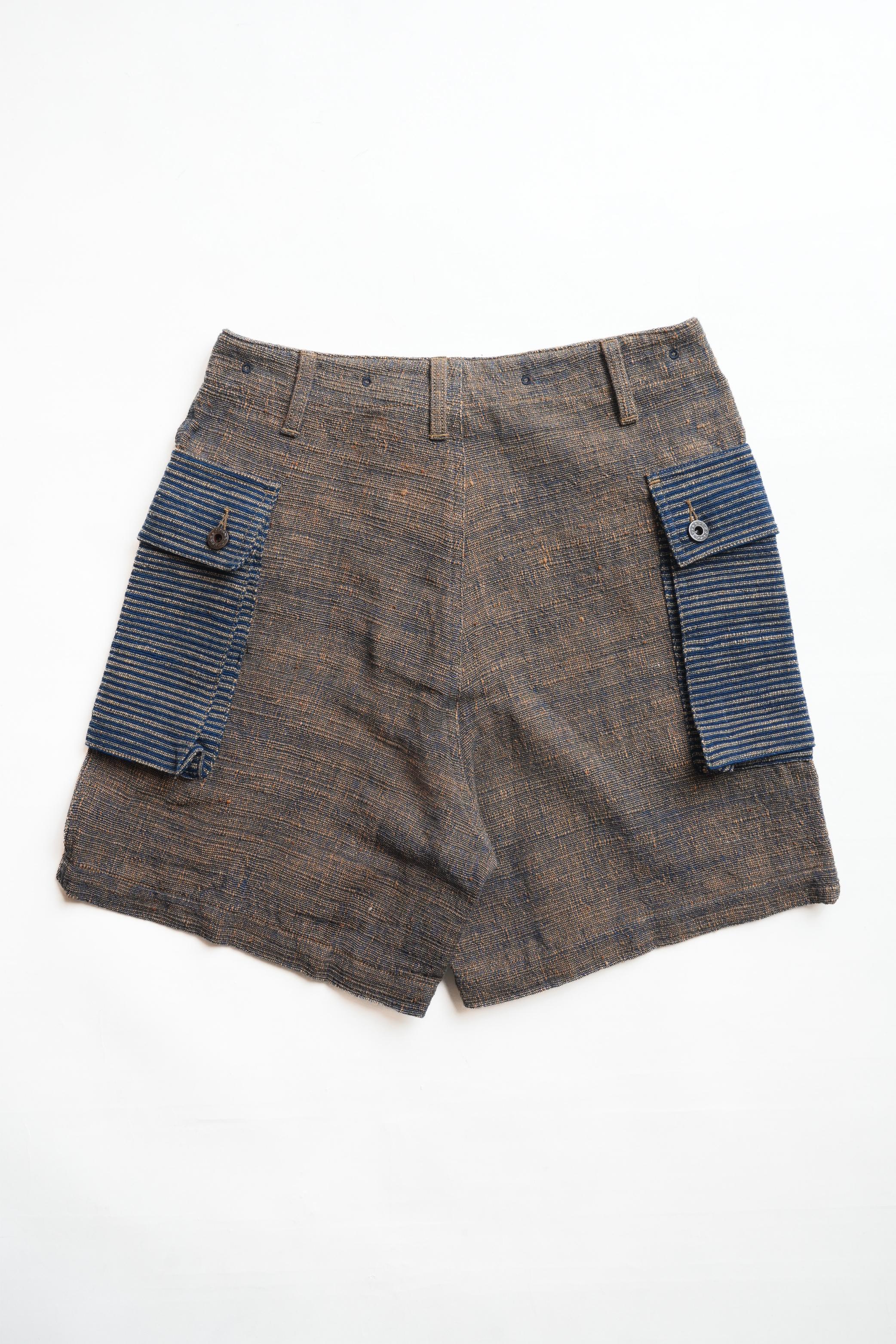 MASH UP P-43 SHORTS - NATURAL HANDLOOM