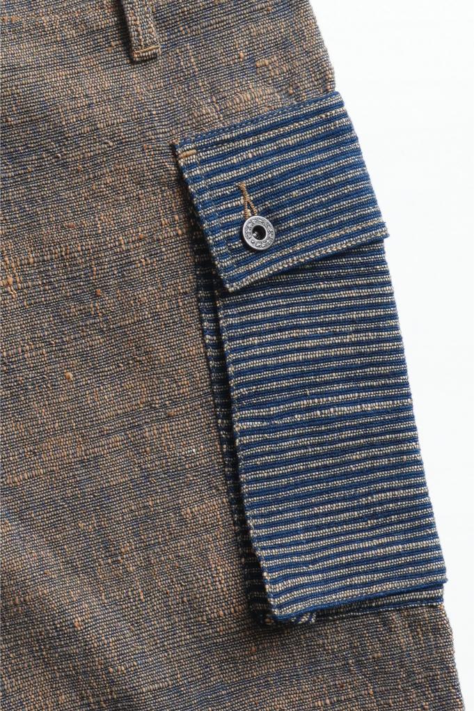 MASH UP P-43 SHORTS - NATURAL HANDLOOM