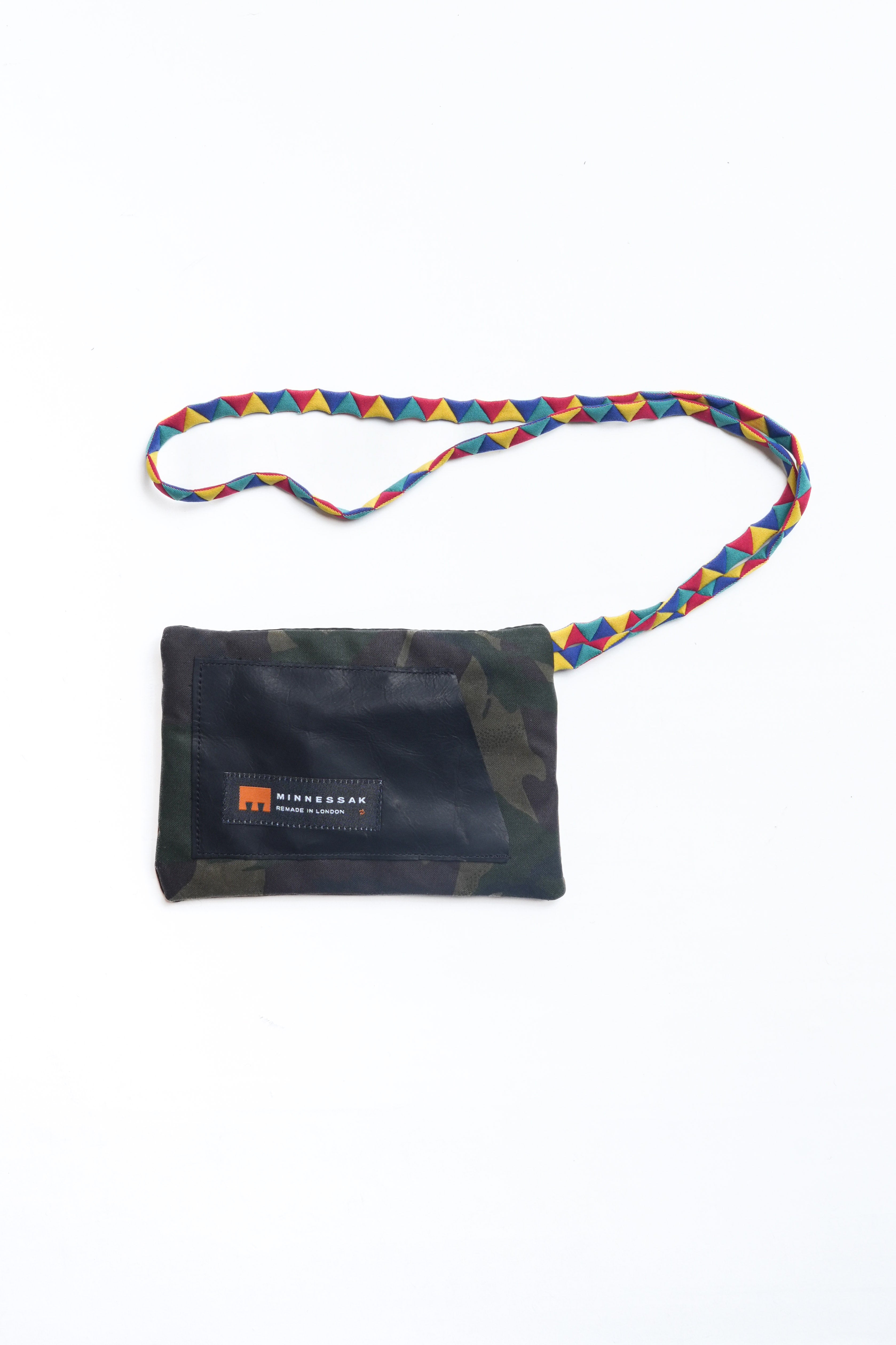 NECK TIE C - ELASTIC CORD - SUEDE BROWN/CAMO