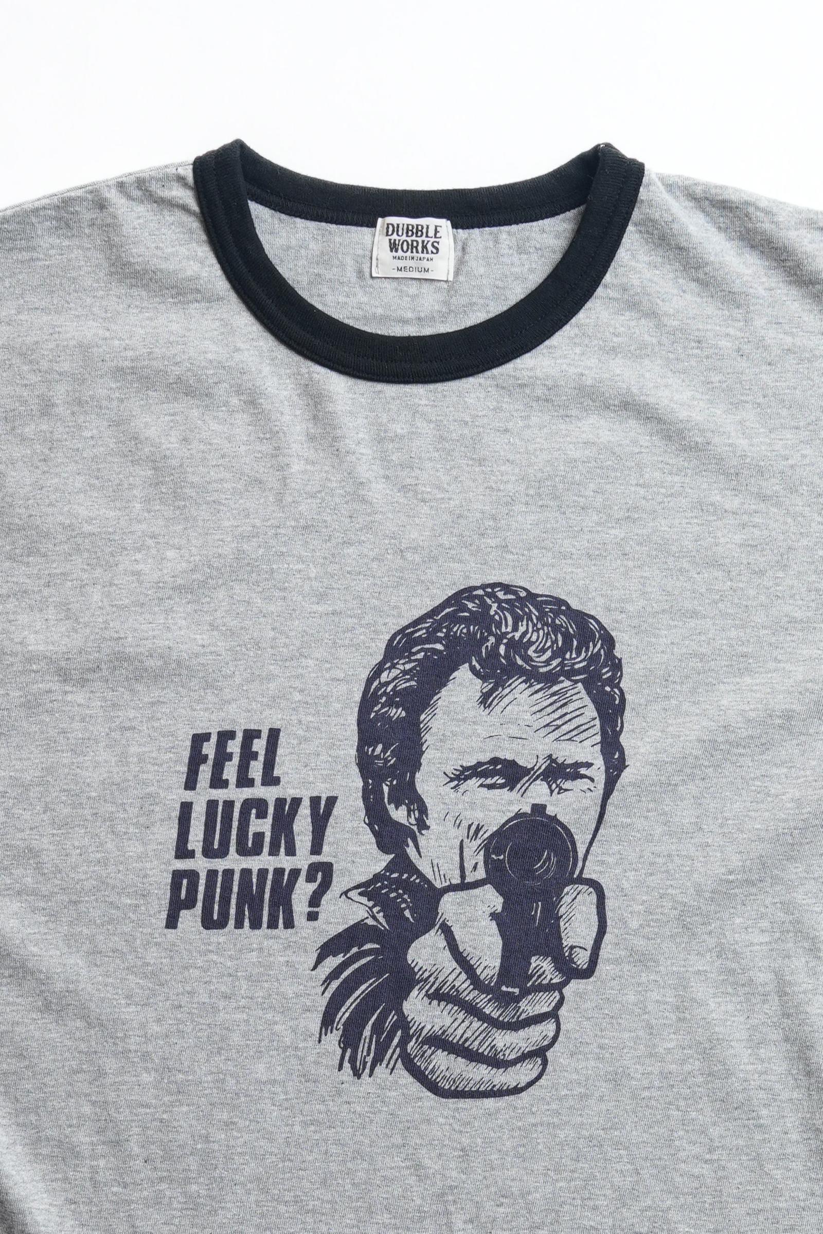 34006-01 RINGER TEE "FEEL" - HEATHER GREY X BLACK